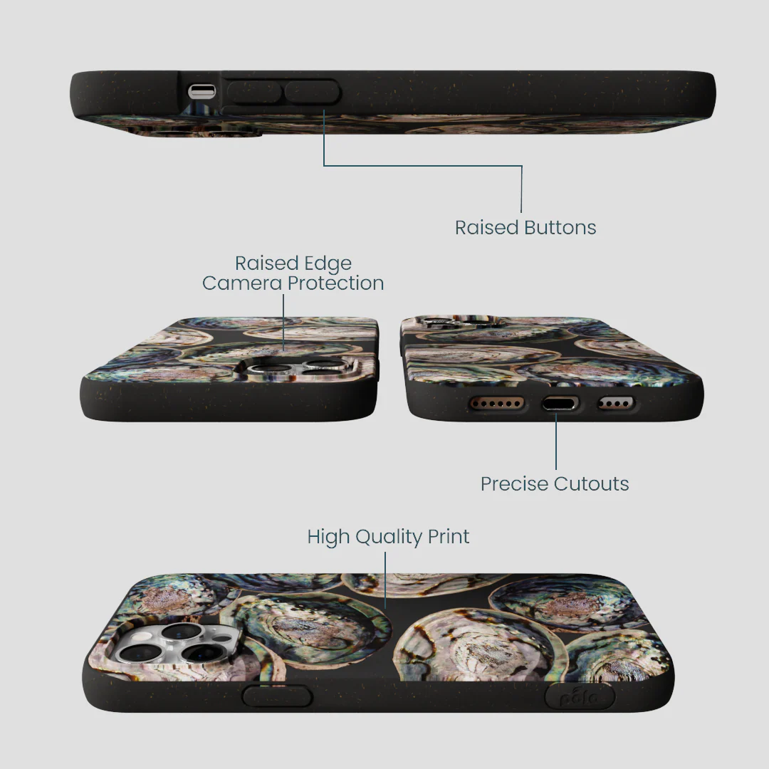 Black Abalone Shells iPhone 12 Pro Max Case - Image 3