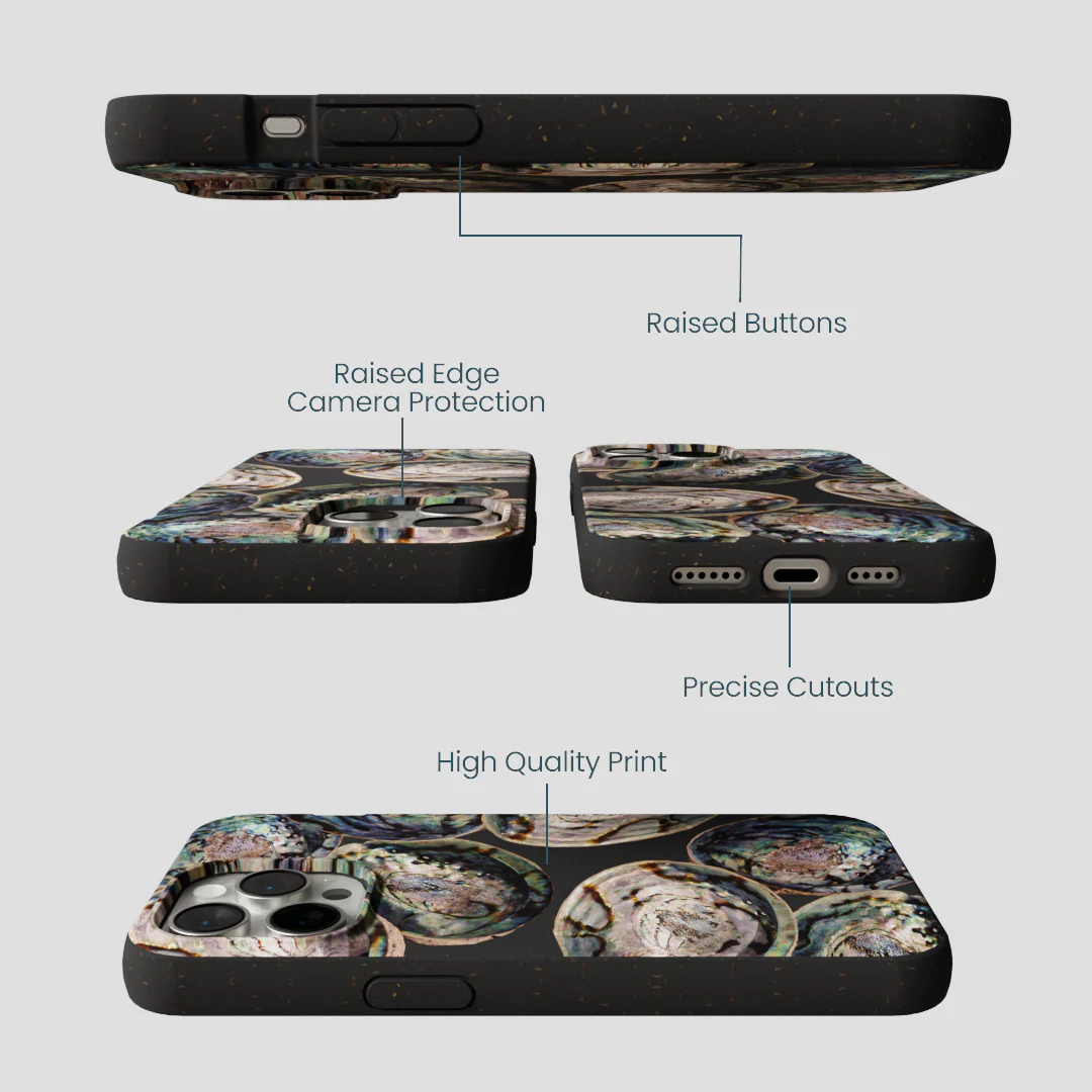 Black Abalone Shells iPhone 14 Pro Max Case - Image 3
