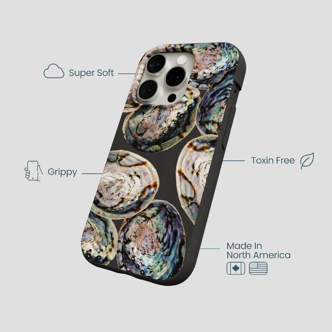 Black Abalone Shells iPhone 15 Pro Case - Image 4