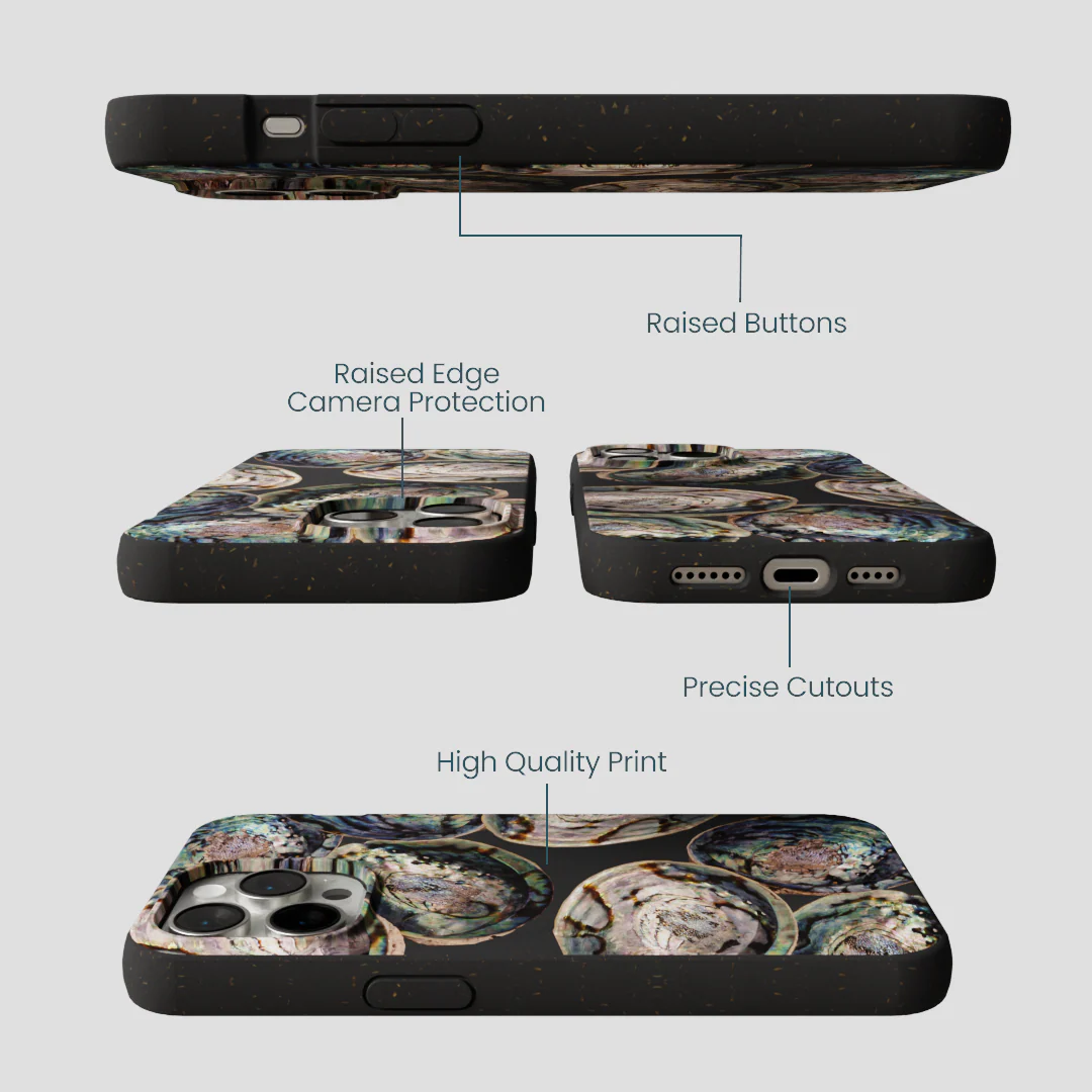 Black Abalone Shells iPhone 15 Pro Max Case - Image 3