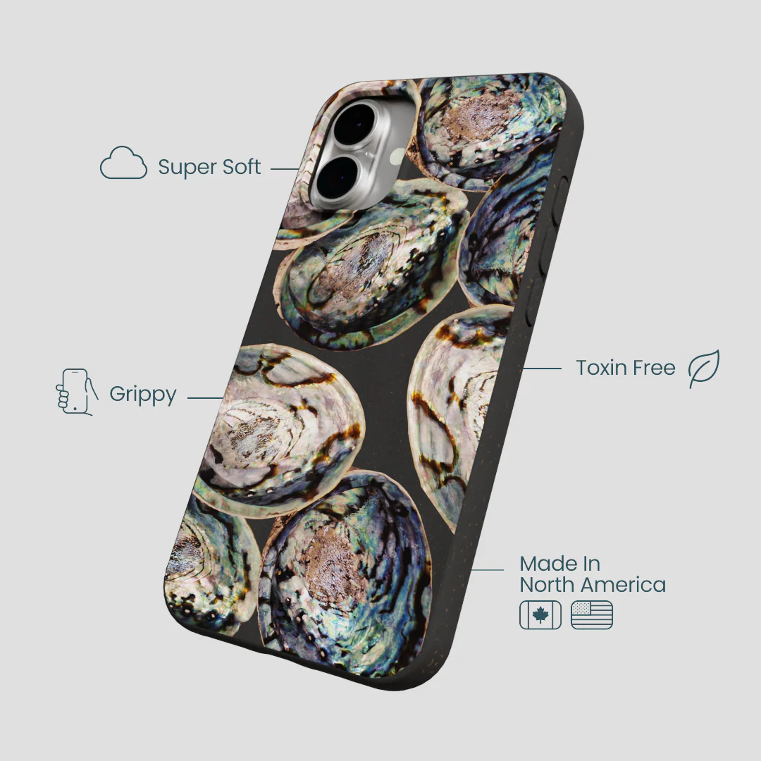Black Abalone Shells iPhone 16 Plus Case - Image 4
