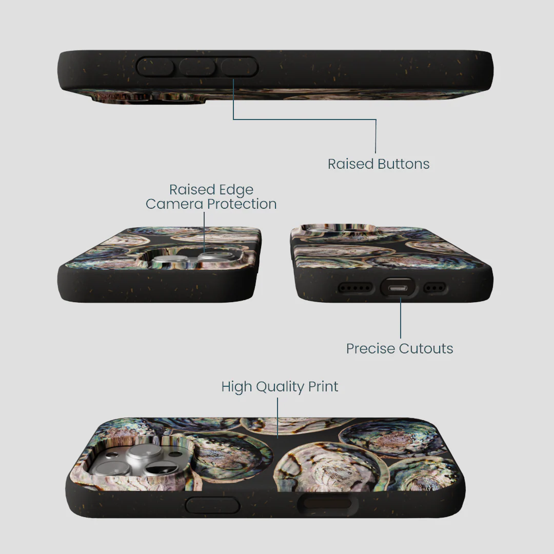 Black Abalone Shells iPhone 16 Pro Case - Image 3
