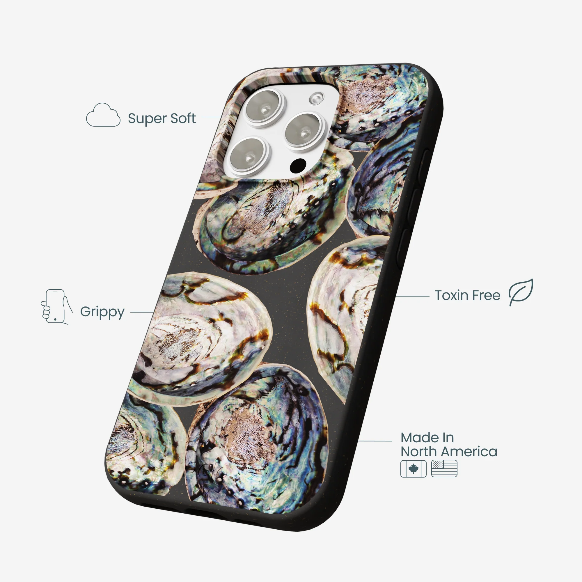 Black Abalone Shells iPhone 16 Pro Max Case - Image 4