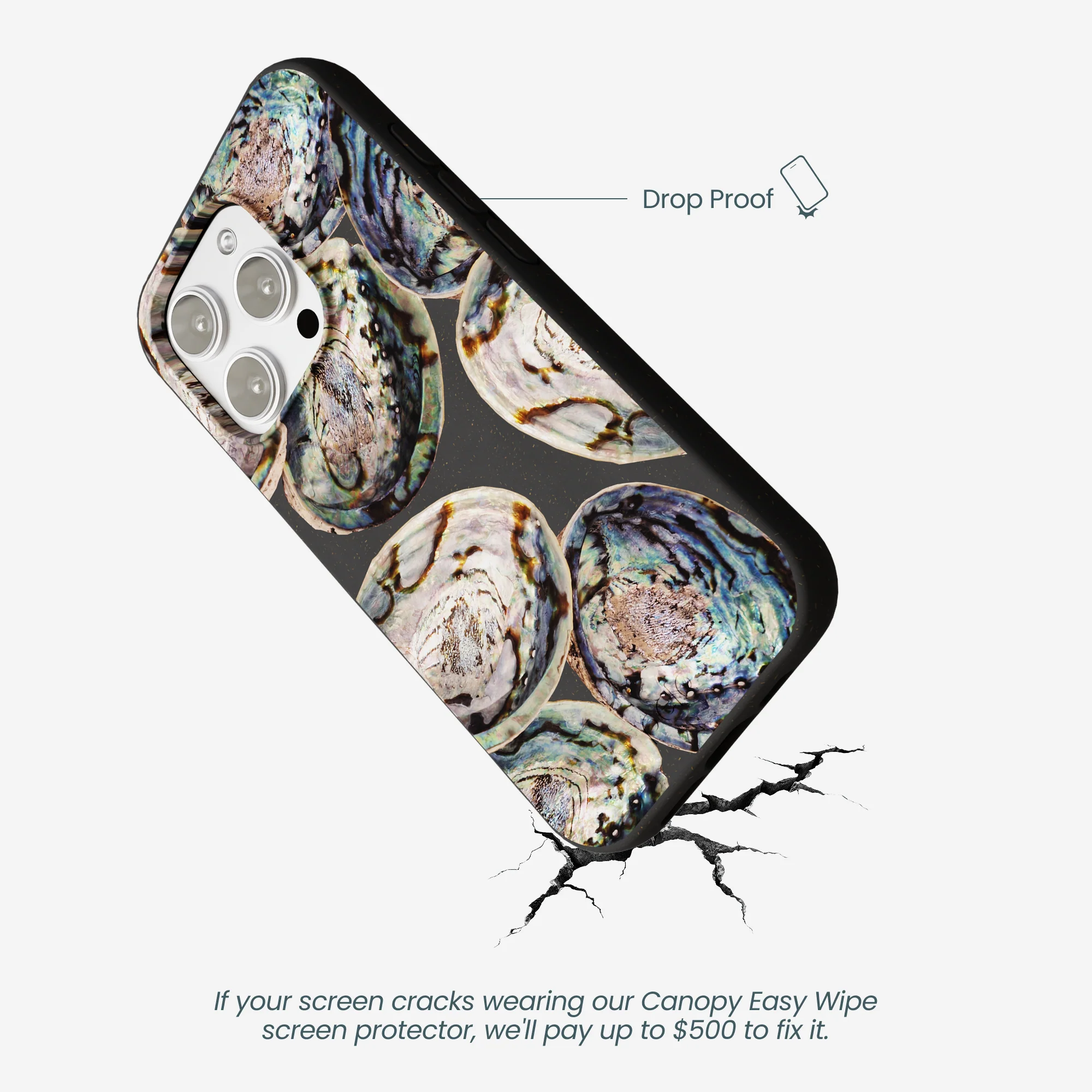 Black Abalone Shells iPhone 16 Pro Max Case - Image 5