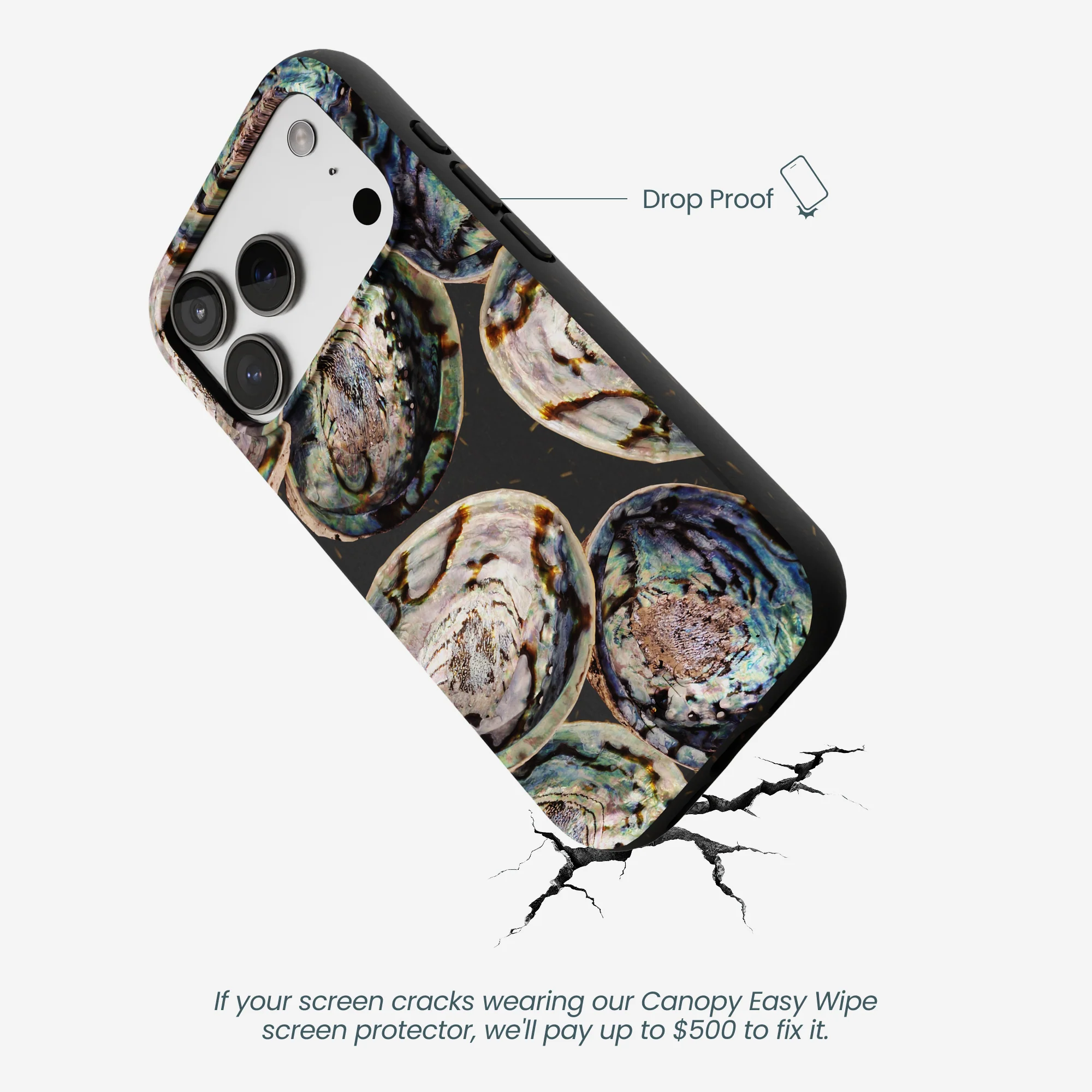 Black Abalone Shells iPhone 17 Pro Case - Image 5