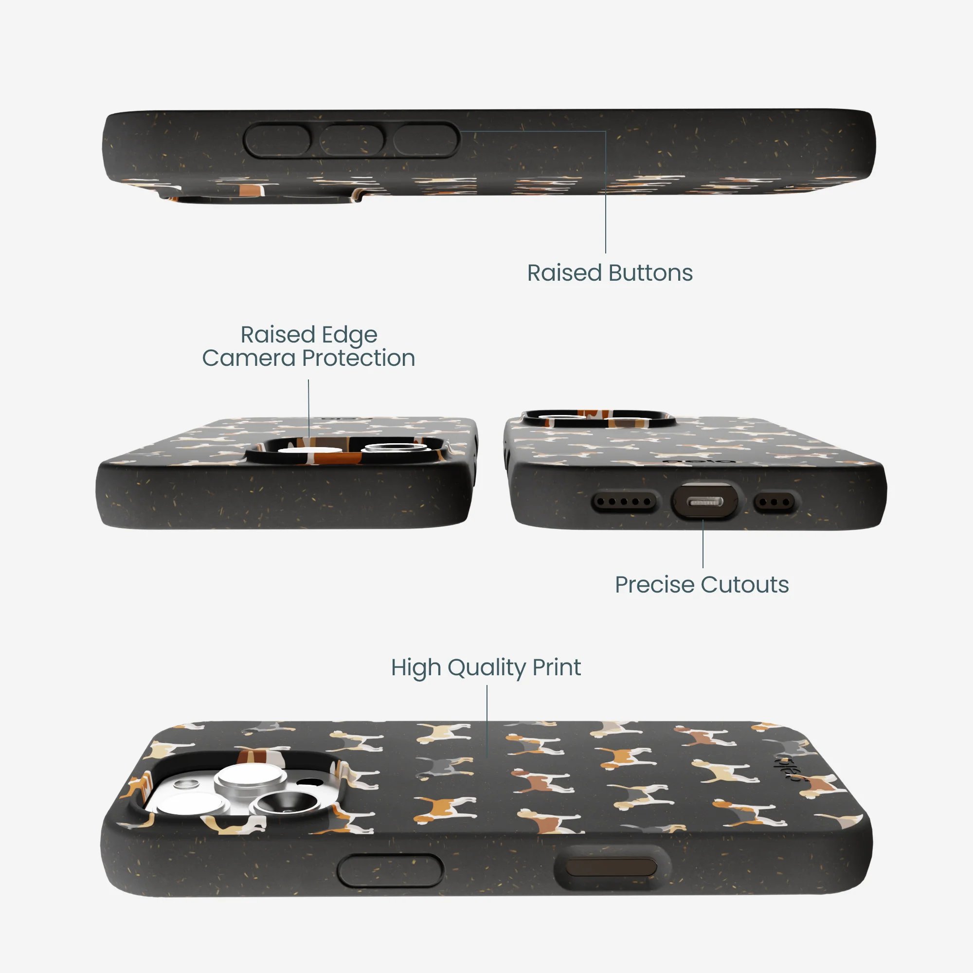 Black Beagle Buds iPhone 16 Pro Max Case - Image 3