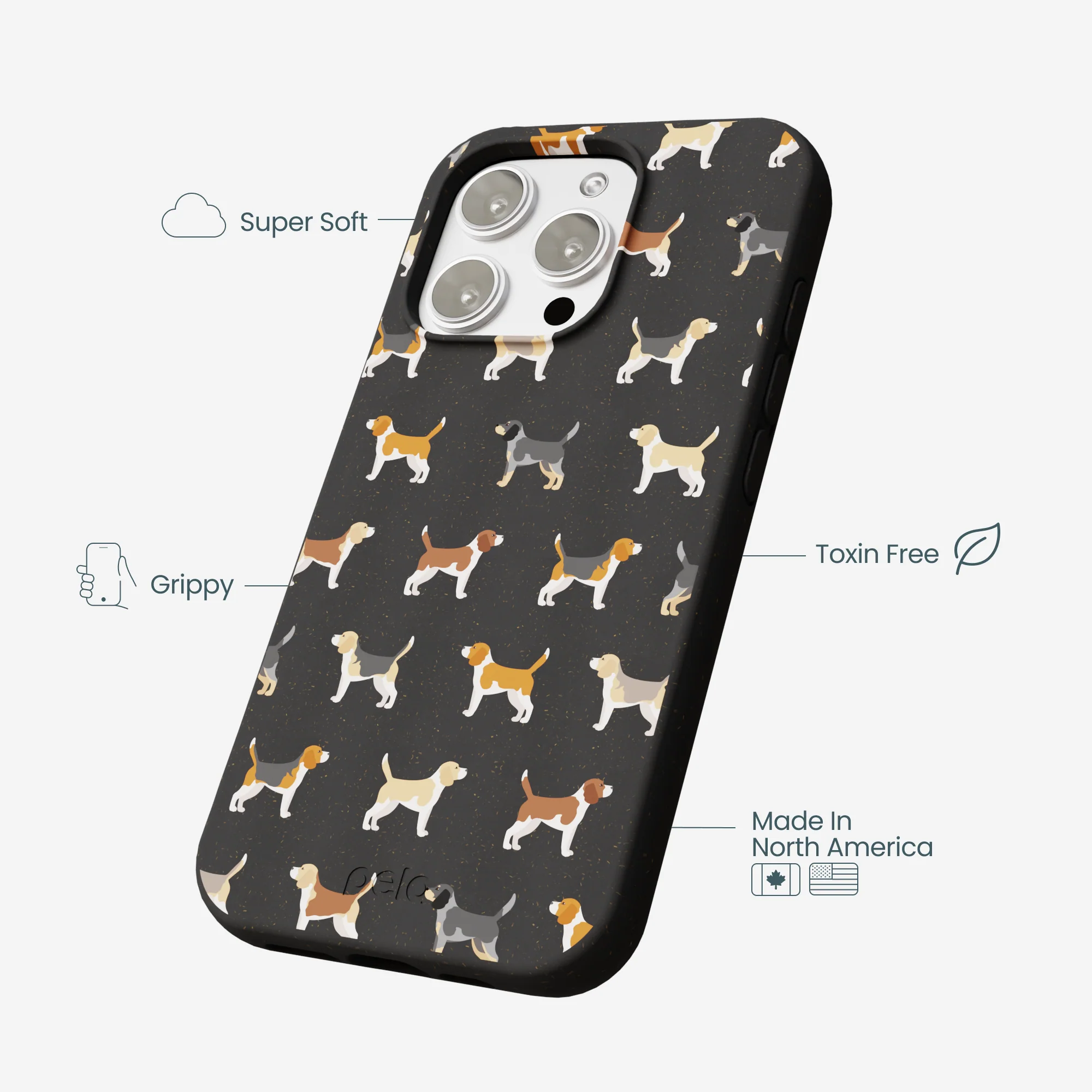 Black Beagle Buds iPhone 16 Pro Max Case - Image 4