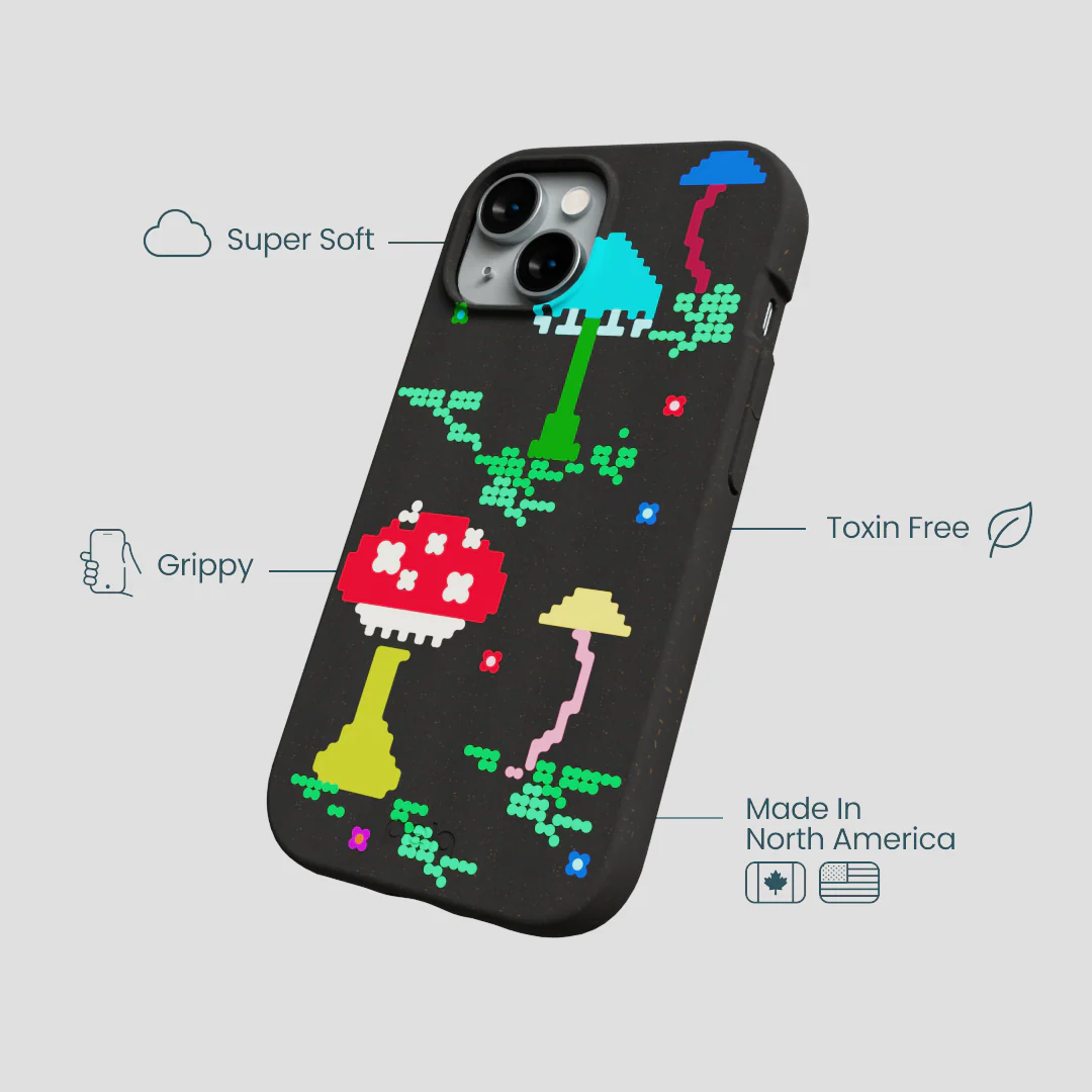 Black Byte Bloom iPhone 14 Case - Image 4