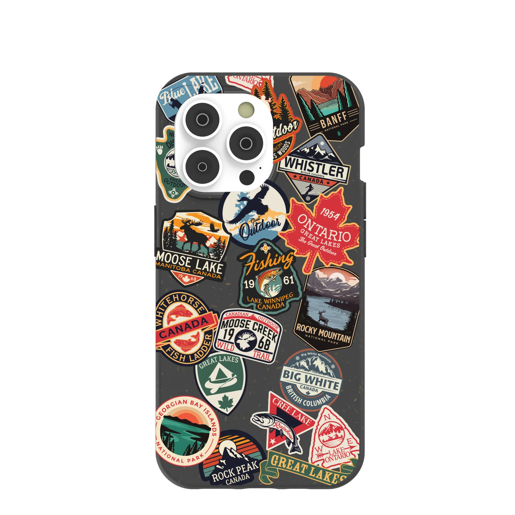 Black Canadian Stickers iPhone 14 Pro Case