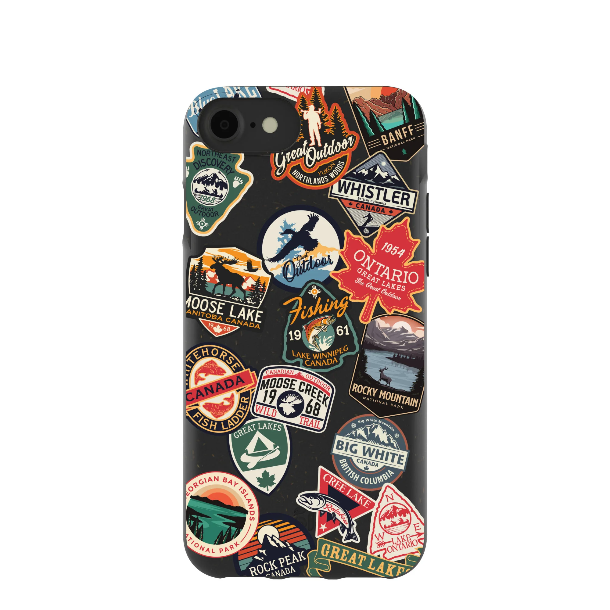 Black Canadian Stickers iPhone 6/6s/7/8/SE Case