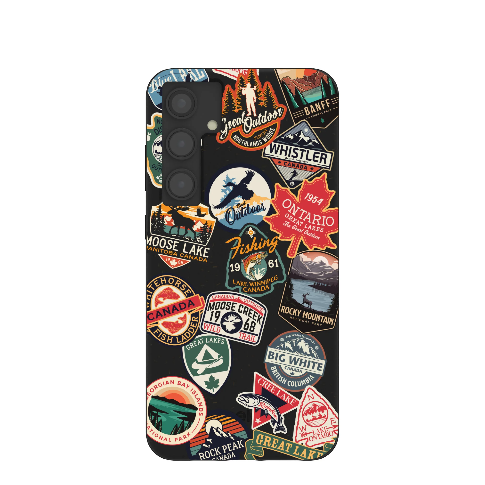 Black Canadian Stickers Samsung Galaxy S24+(Plus) Case