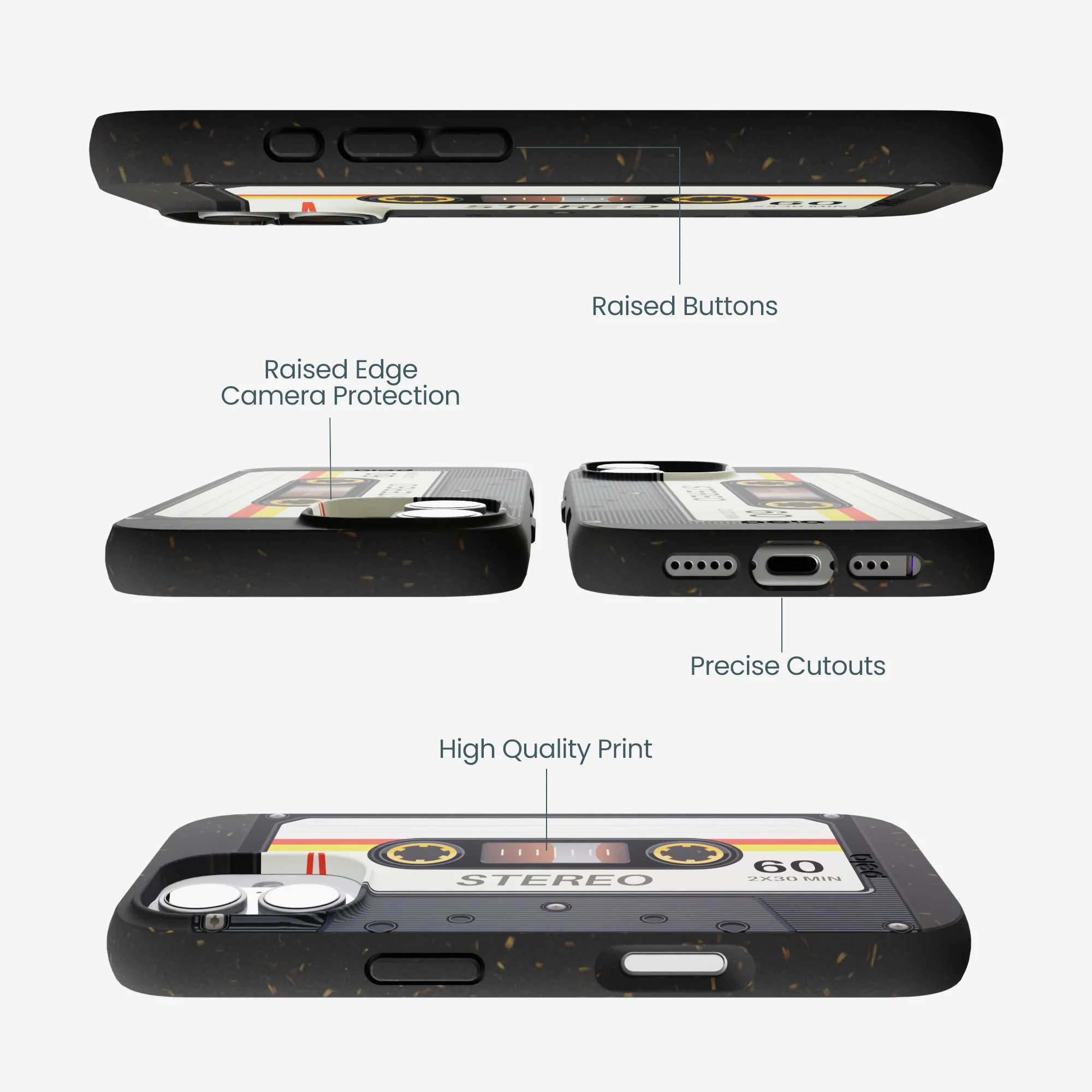 Black Cassette iPhone 17 Case - Image 3