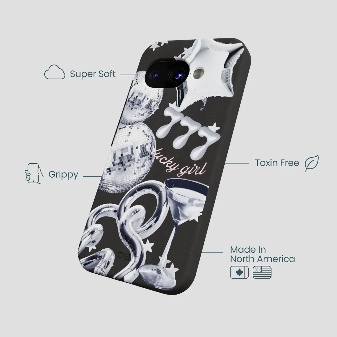 Black Cosmic Luck Google Pixel 9a Case - Image 4