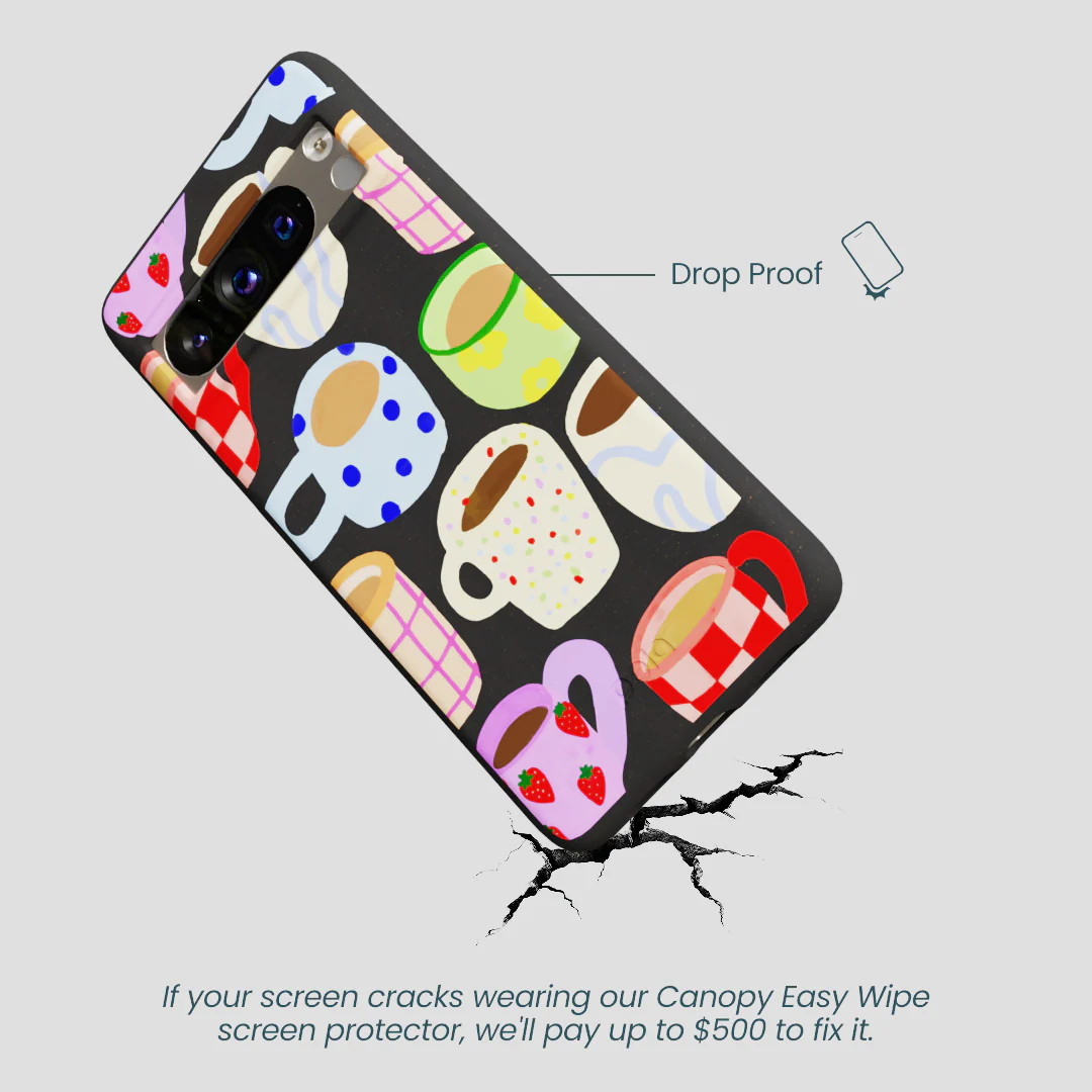 Black Cup of Joy Google Pixel 8 Pro Case - Image 5