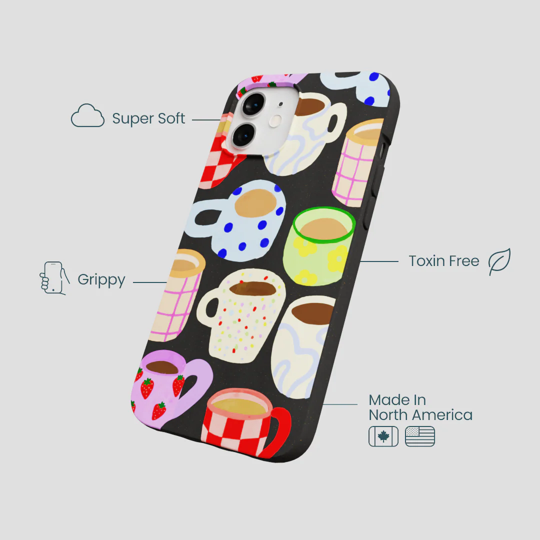 Black Cup of Joy iPhone 12/ iPhone 12 Pro Case - Image 4
