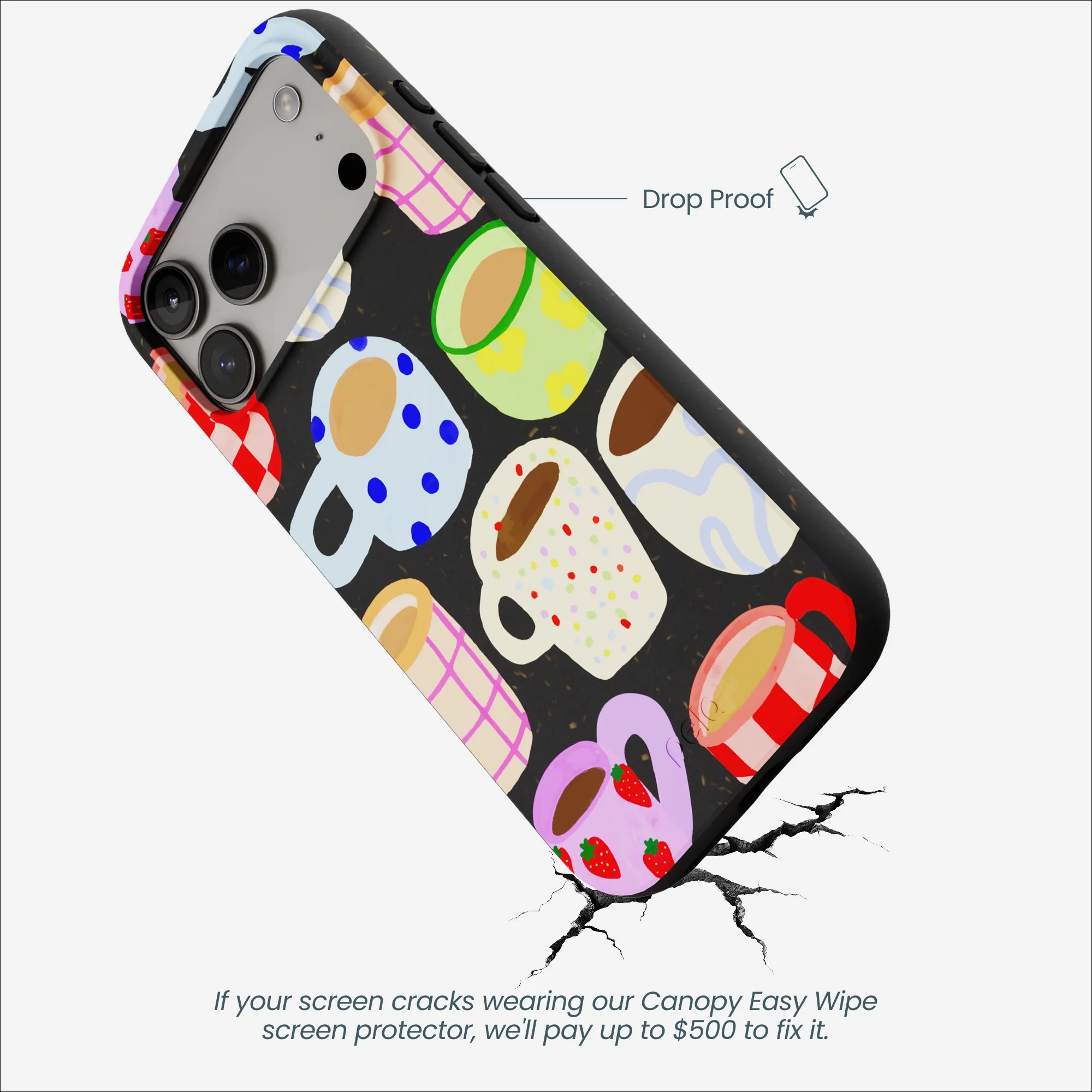 Black Cup of Joy iPhone 17 Pro Max Case - Image 5