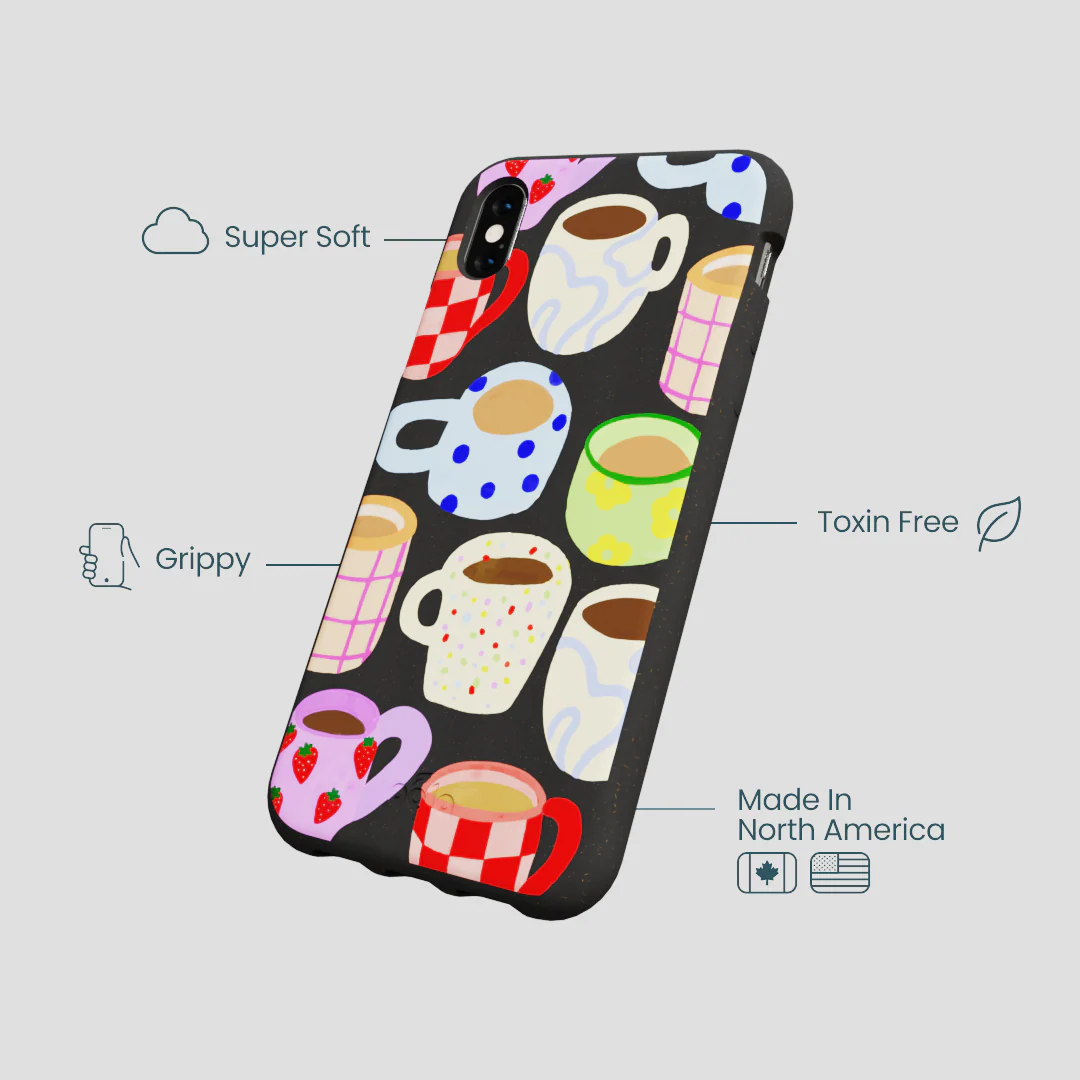Black Cup of Joy iPhone XR Case - Image 4