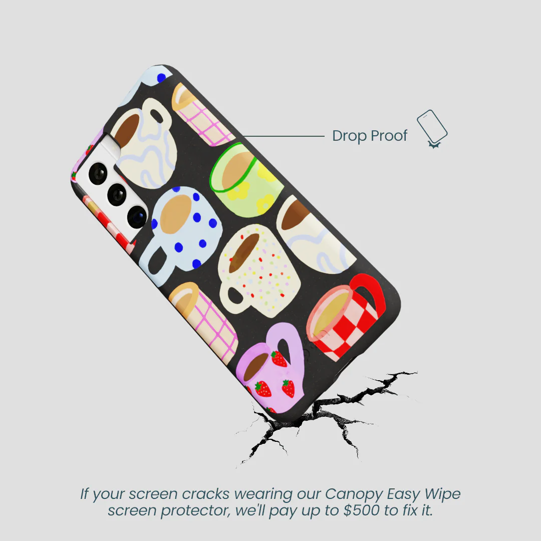 Black Cup of Joy Samsung Galaxy S22 Case - Image 5