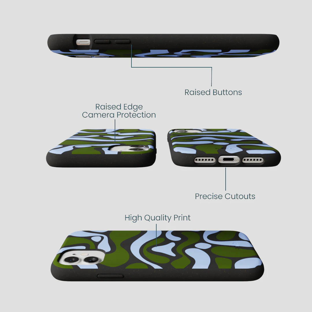 Black Curve and Flow iPhone 11 Case - Image 3