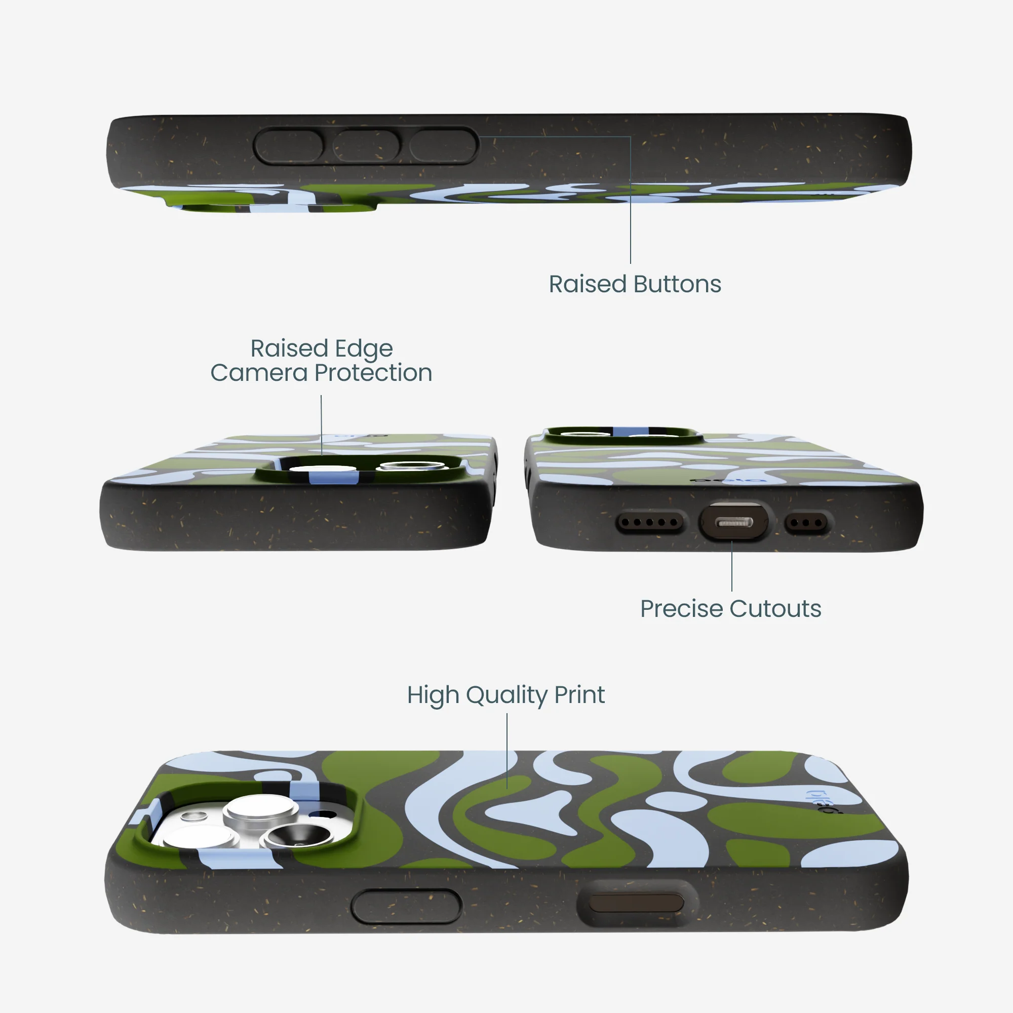 Black Curve and Flow iPhone 16 Pro Max Case - Image 3