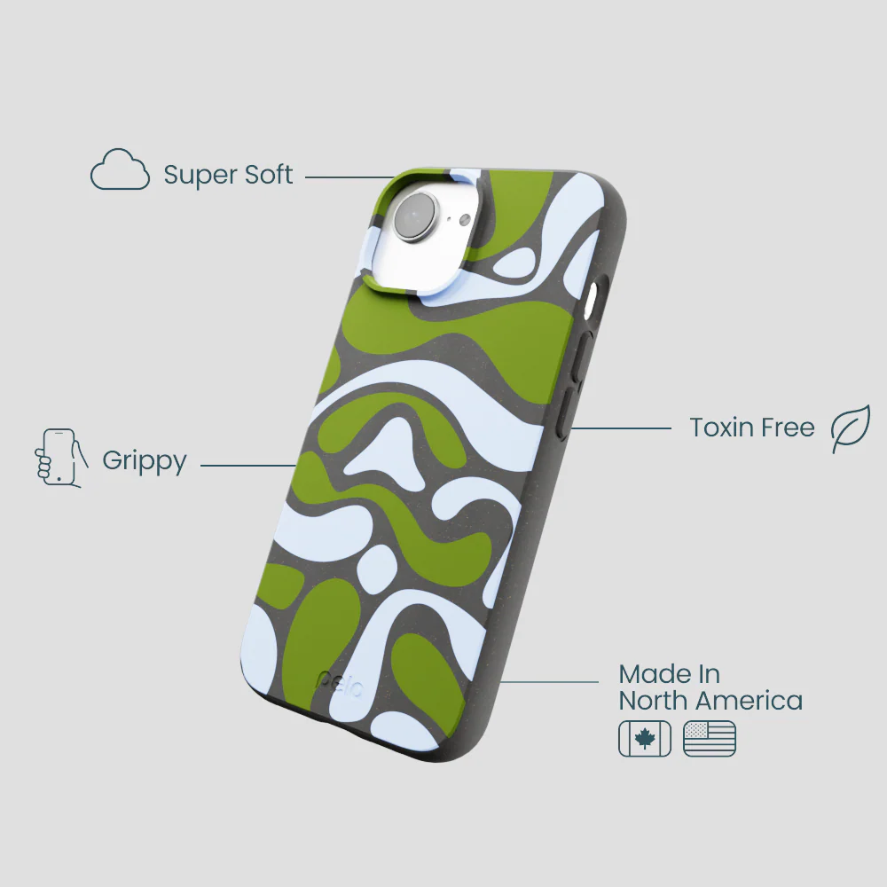 Black Curve and Flow iPhone 16e/17e Case - Image 4