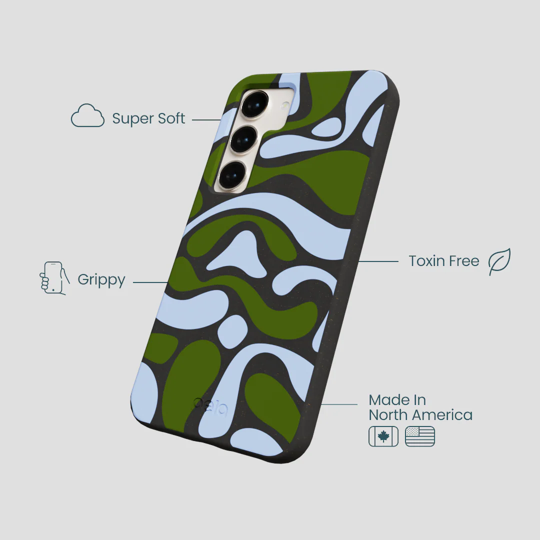 Black Curve and Flow Samsung Galaxy S24 Case - Image 4