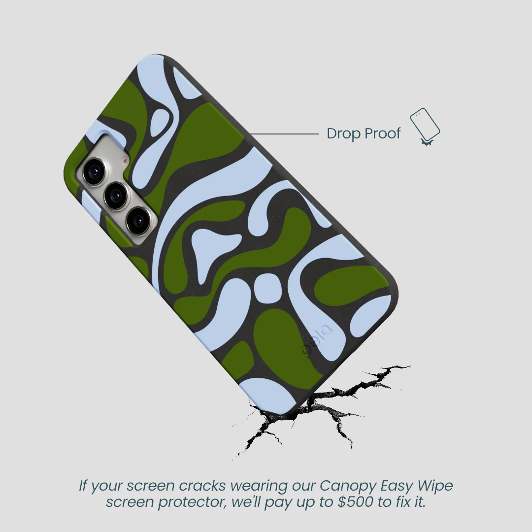 Black Curve and Flow Samsung Galaxy S25 Case - Image 5