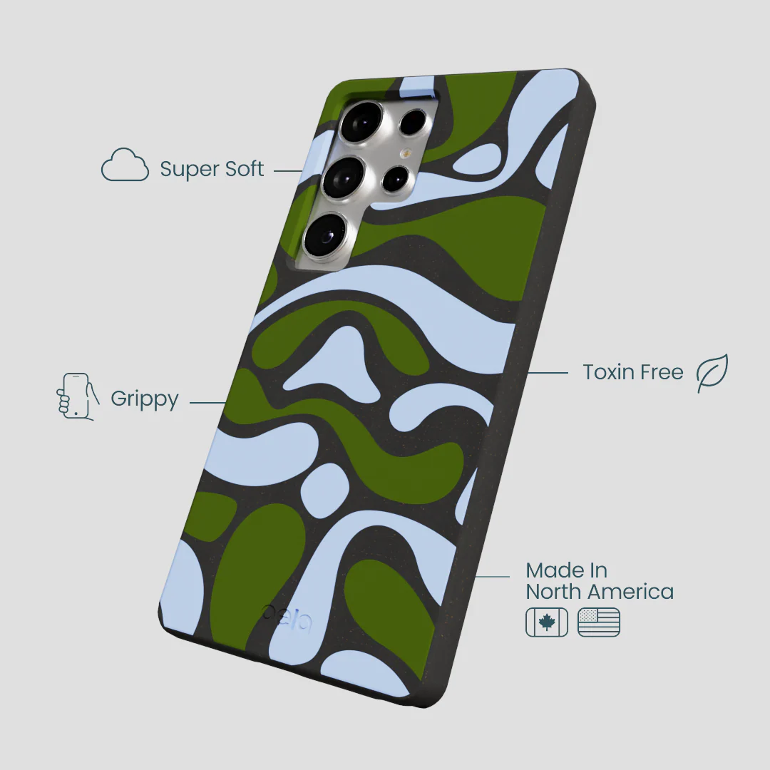 Black Curve and Flow Samsung Galaxy S25 Ultra Case - Image 4