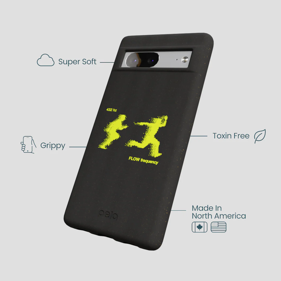 Black Flow Frequency Google Pixel 7a Case - Image 4
