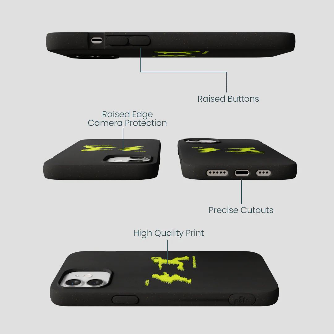 Black Flow Frequency iPhone 12/ iPhone 12 Pro Case - Image 3