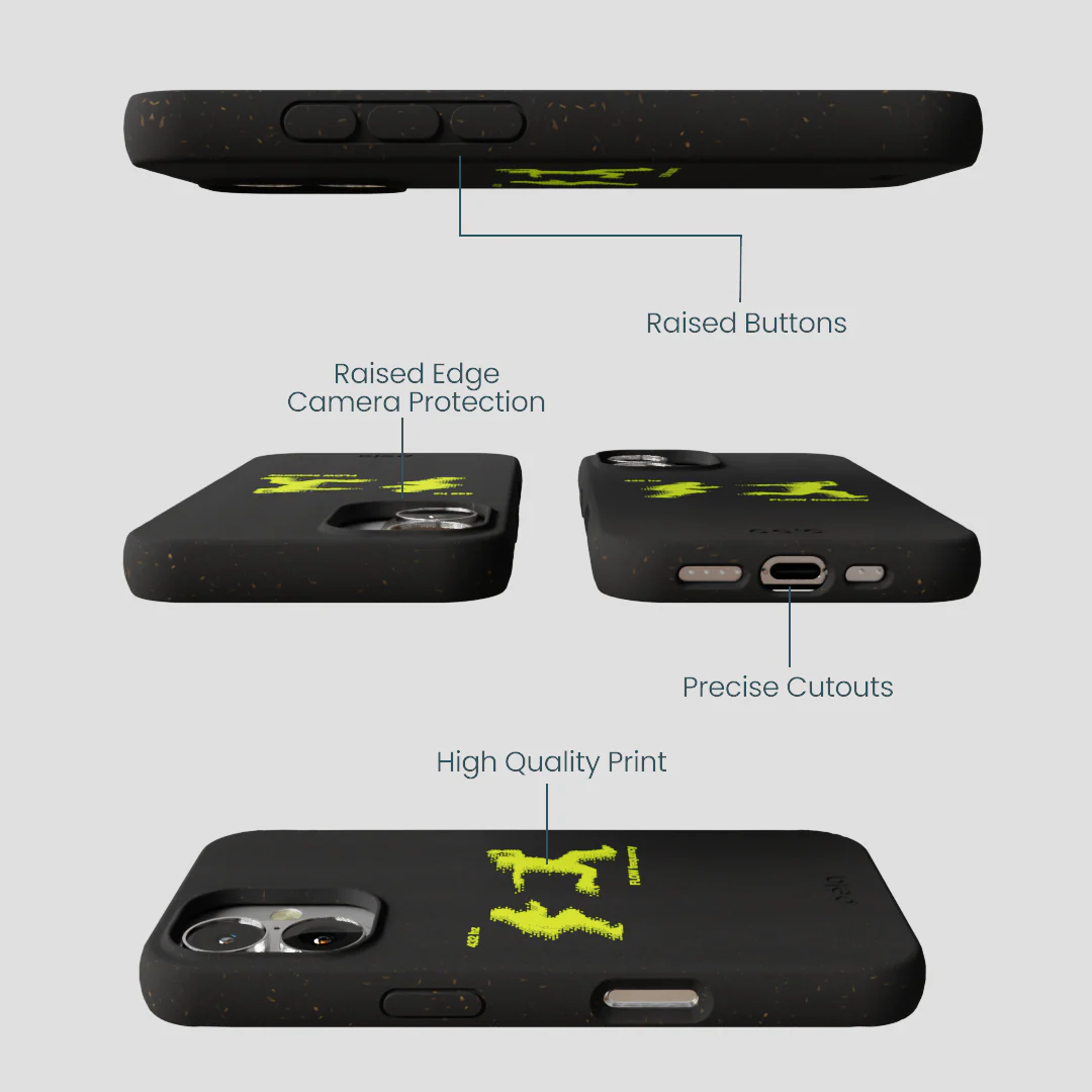 Black Flow Frequency iPhone 16 Case - Image 3