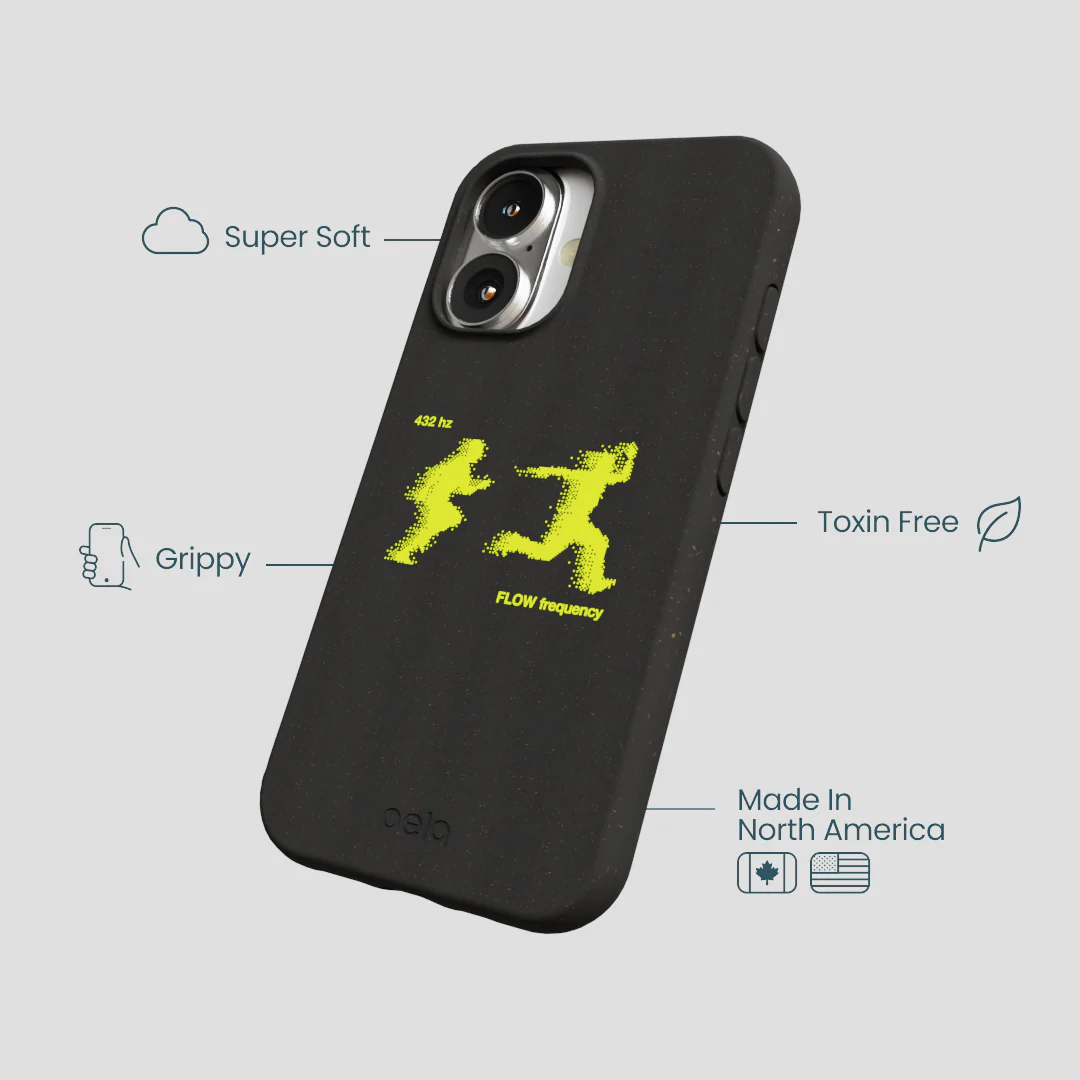 Black Flow Frequency iPhone 16 Case - Image 4