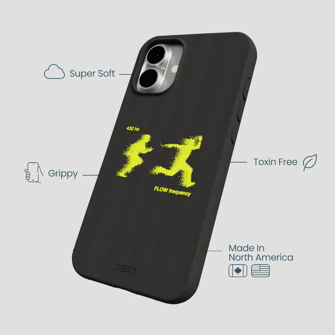 Black Flow Frequency iPhone 16 Plus Case - Image 4