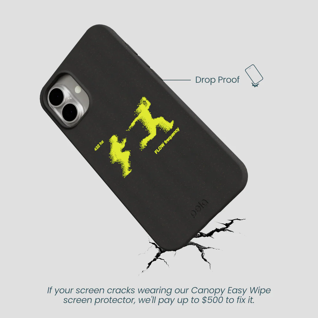 Black Flow Frequency iPhone 16 Plus Case - Image 5