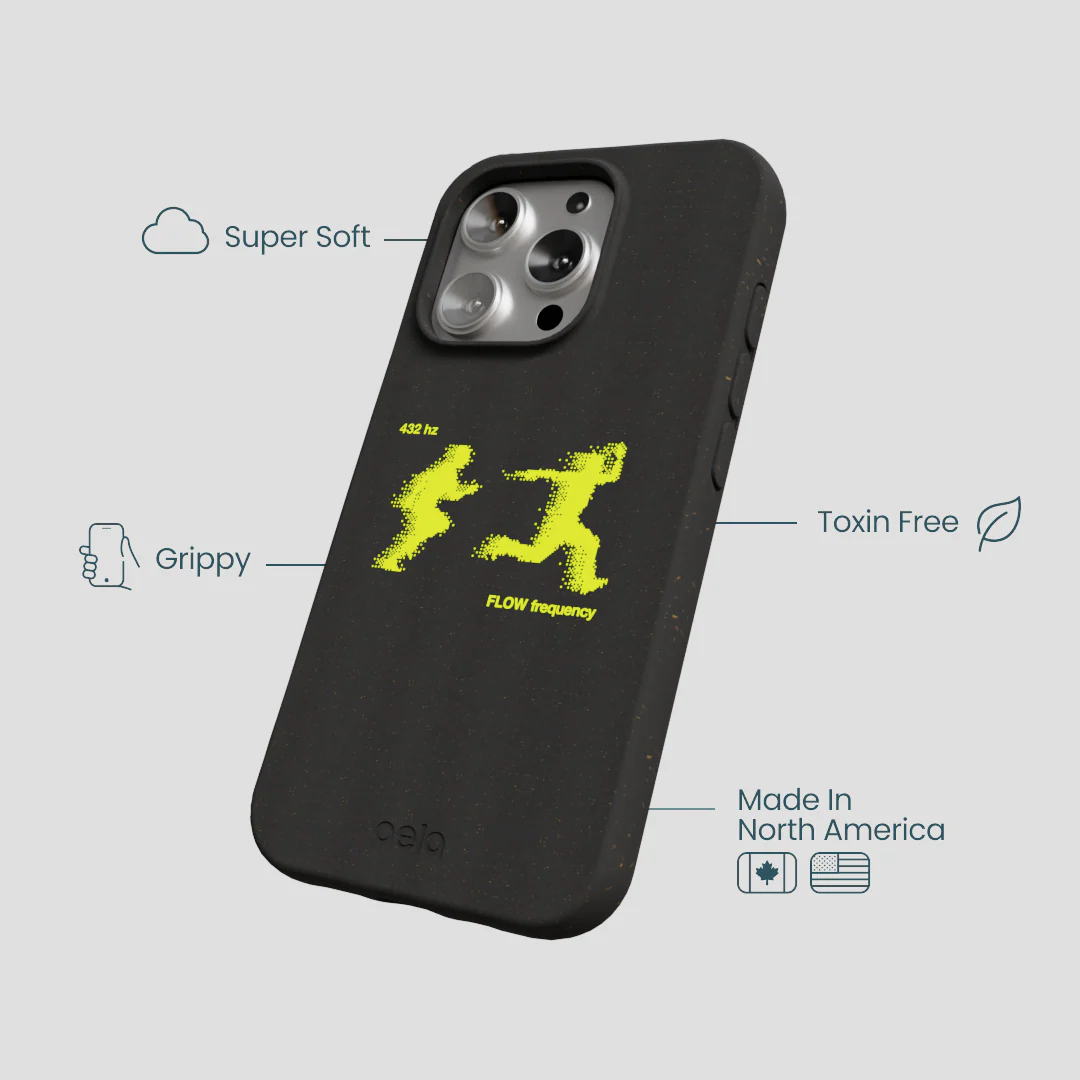 Black Flow Frequency iPhone 16 Pro Case - Image 4