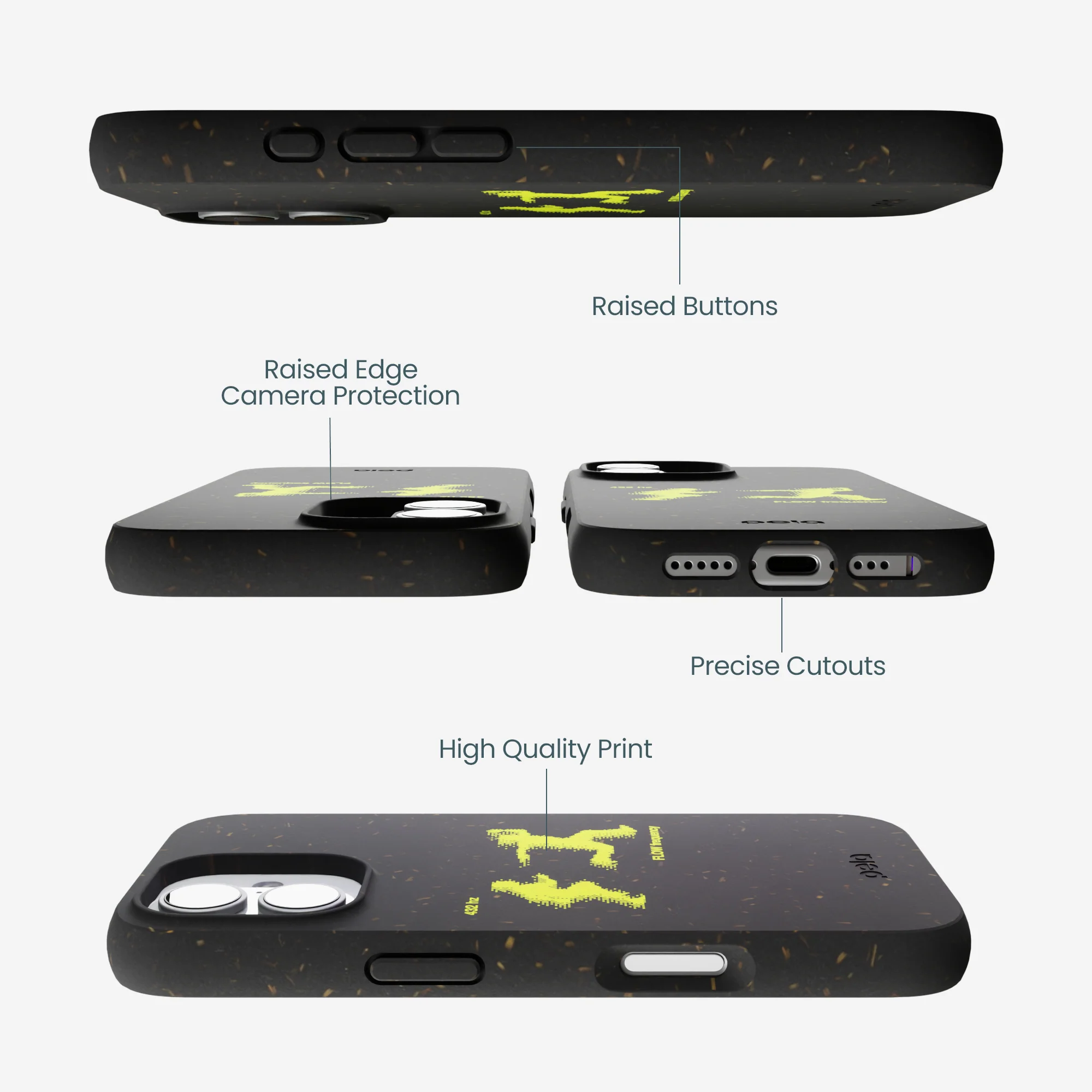 Black Flow Frequency iPhone 17 Case - Image 3