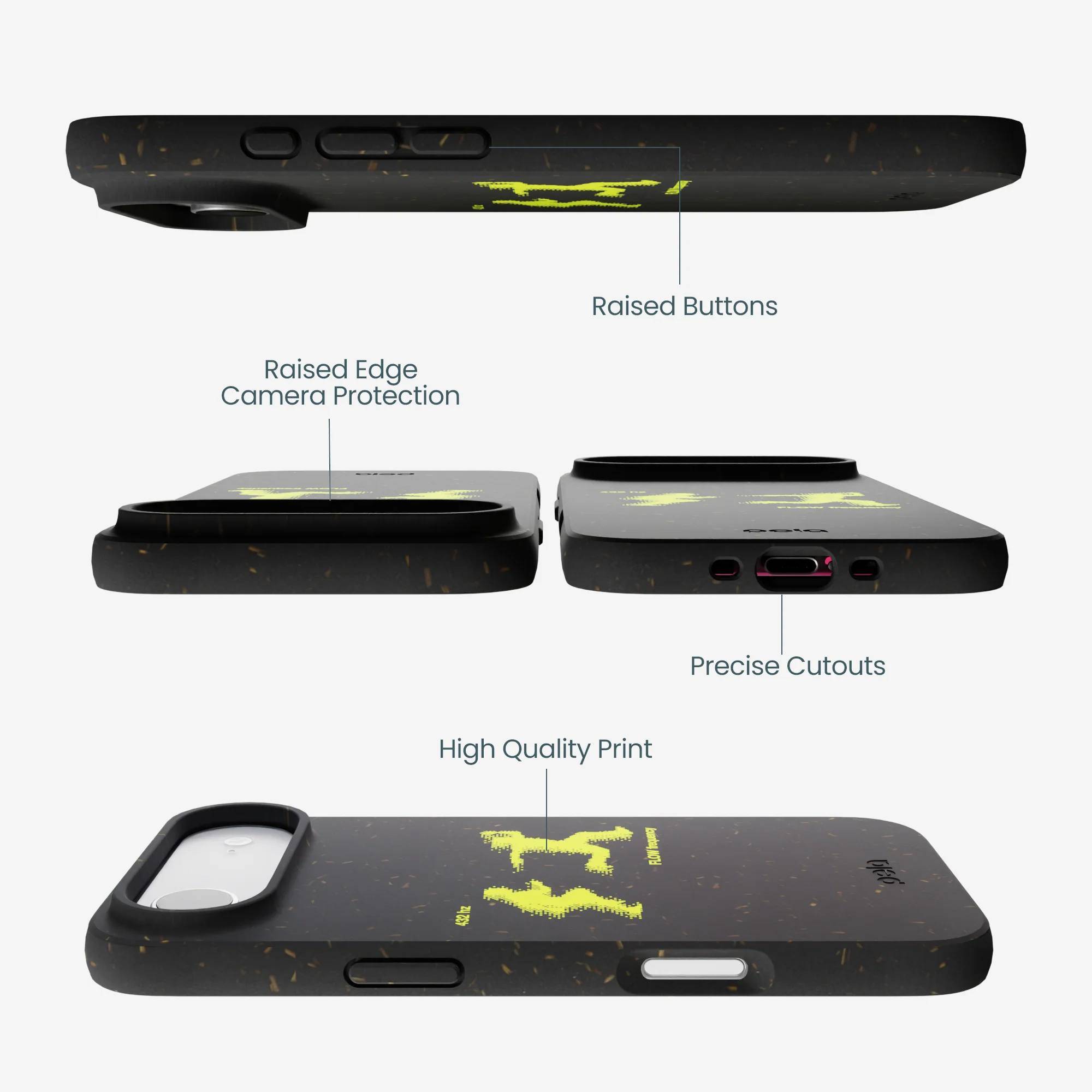 Black Flow Frequency iPhone Air Case - Image 3