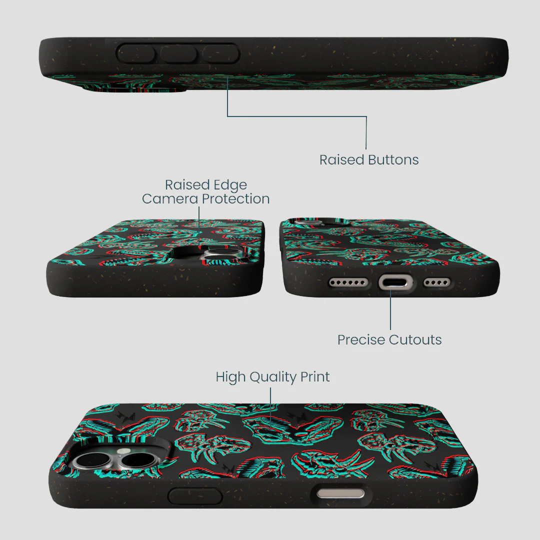 Black Fossilized iPhone 16 Plus Case - Image 3