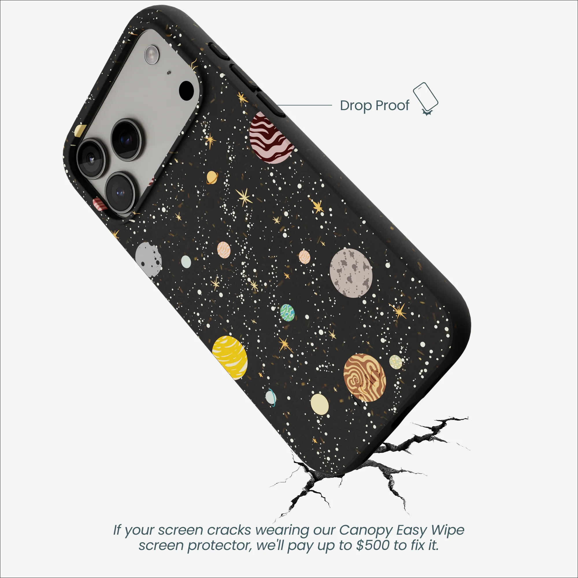 Black Galactic Glow iPhone 17 Pro Max Case - Image 5