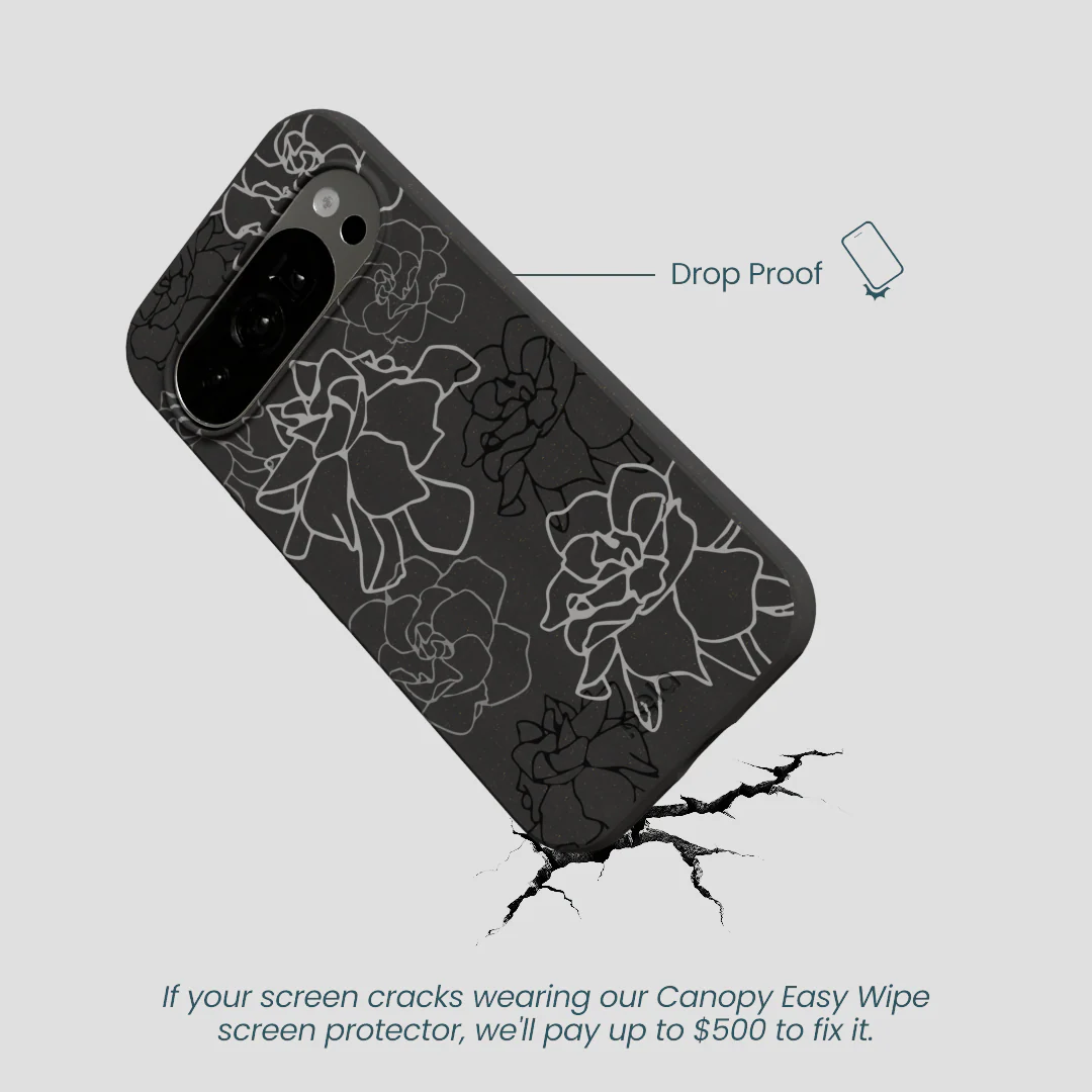 Black Gardenia Lines Google Pixel 10/10 Pro Case - Image 5