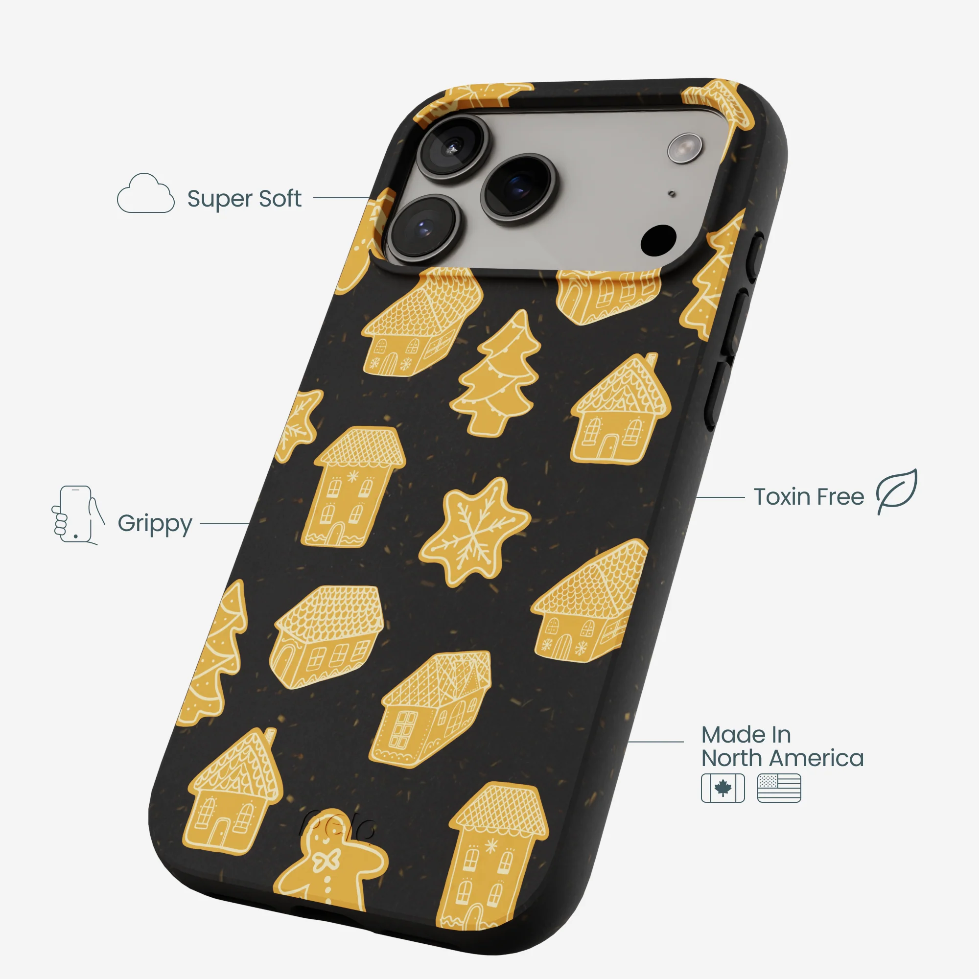 Black Gingerbread Dreams iPhone 17 Pro Max Case - Image 4