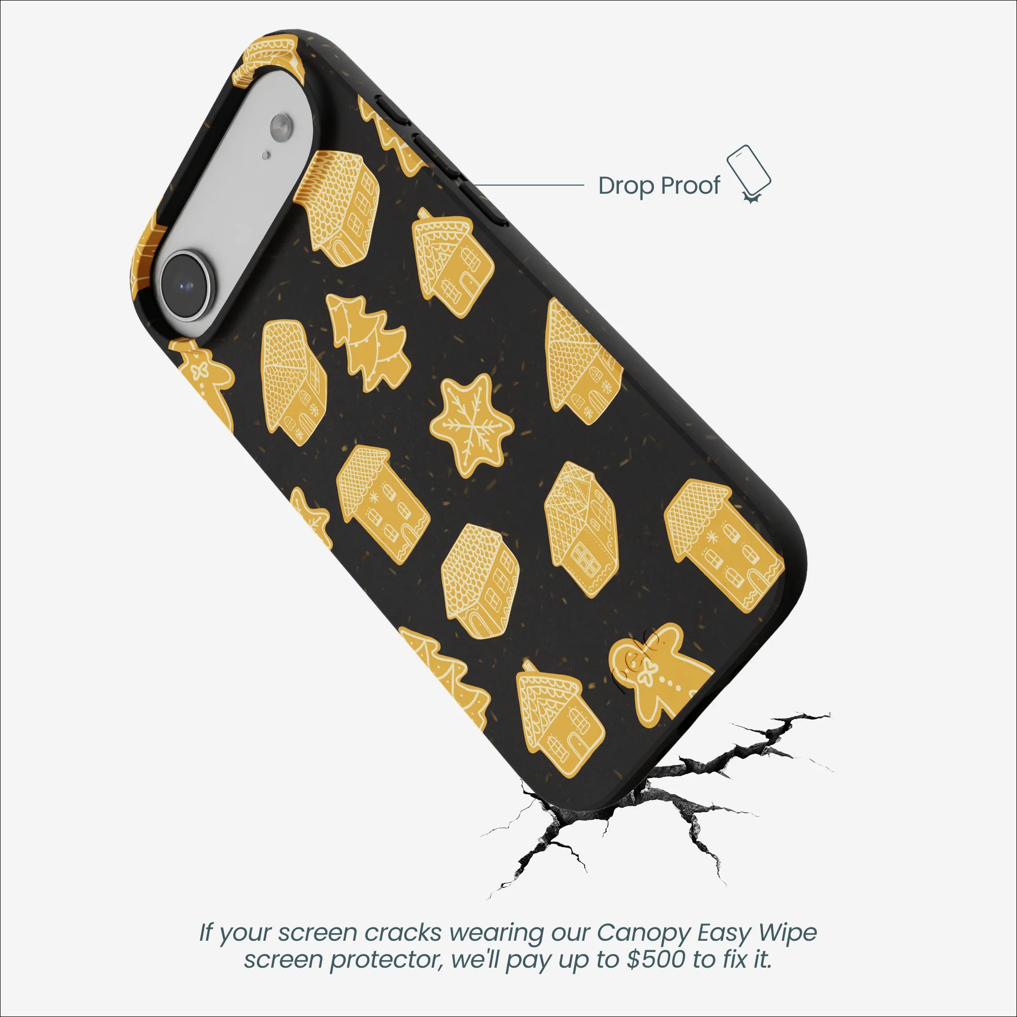 Black Gingerbread Dreams iPhone Air Case - Image 5