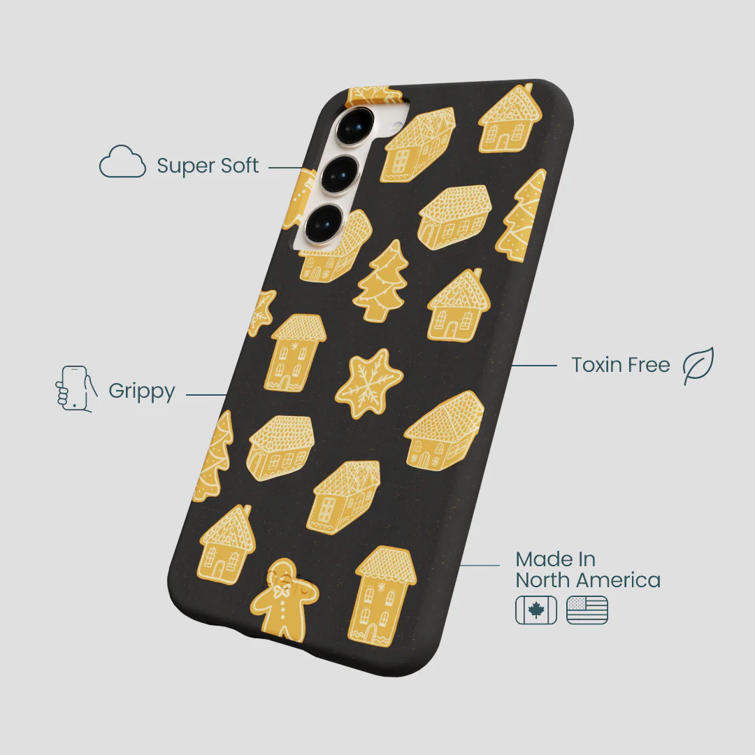 Black Gingerbread Dreams Samsung Galaxy S23+(Plus) Case - Image 4