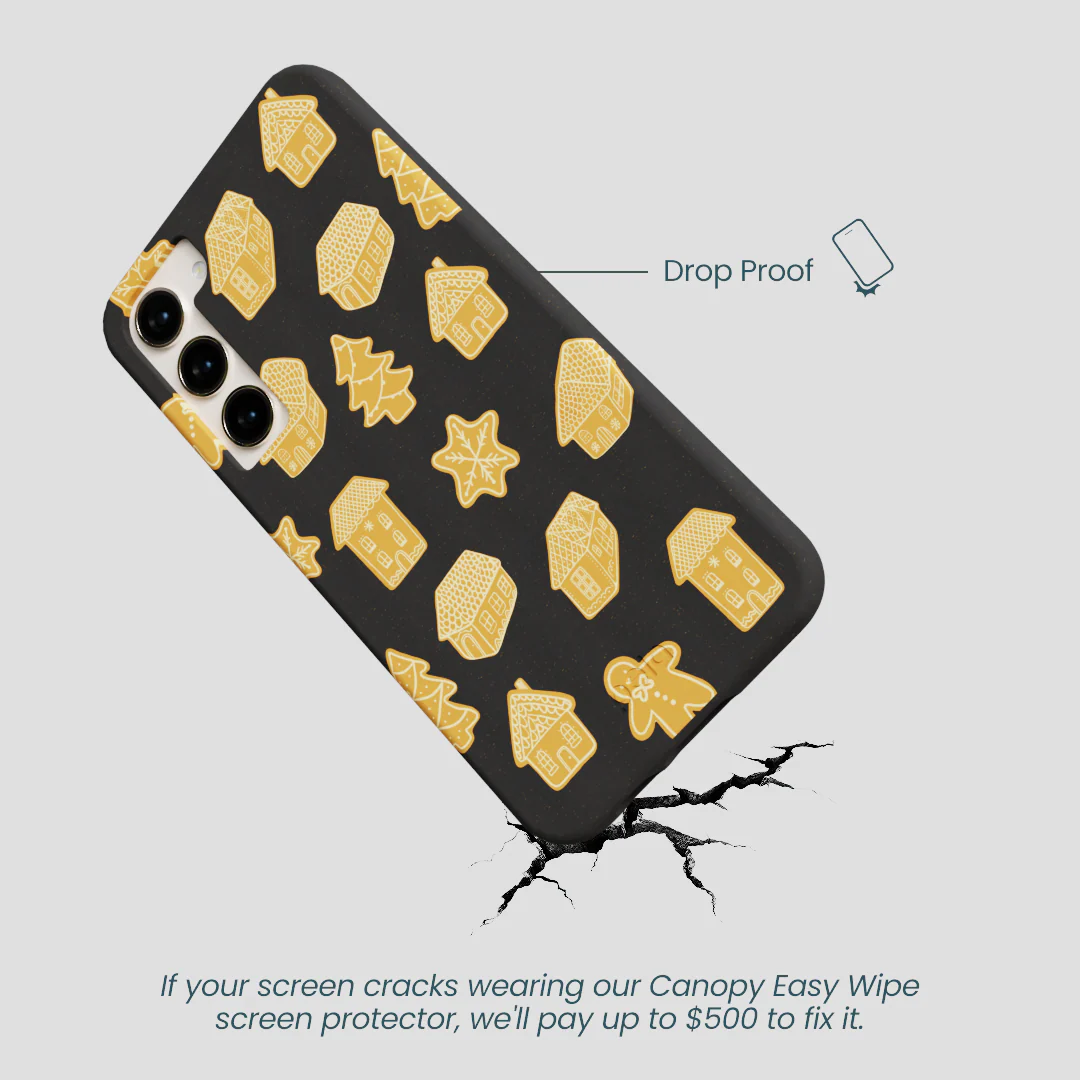 Black Gingerbread Dreams Samsung Galaxy S23+(Plus) Case - Image 5