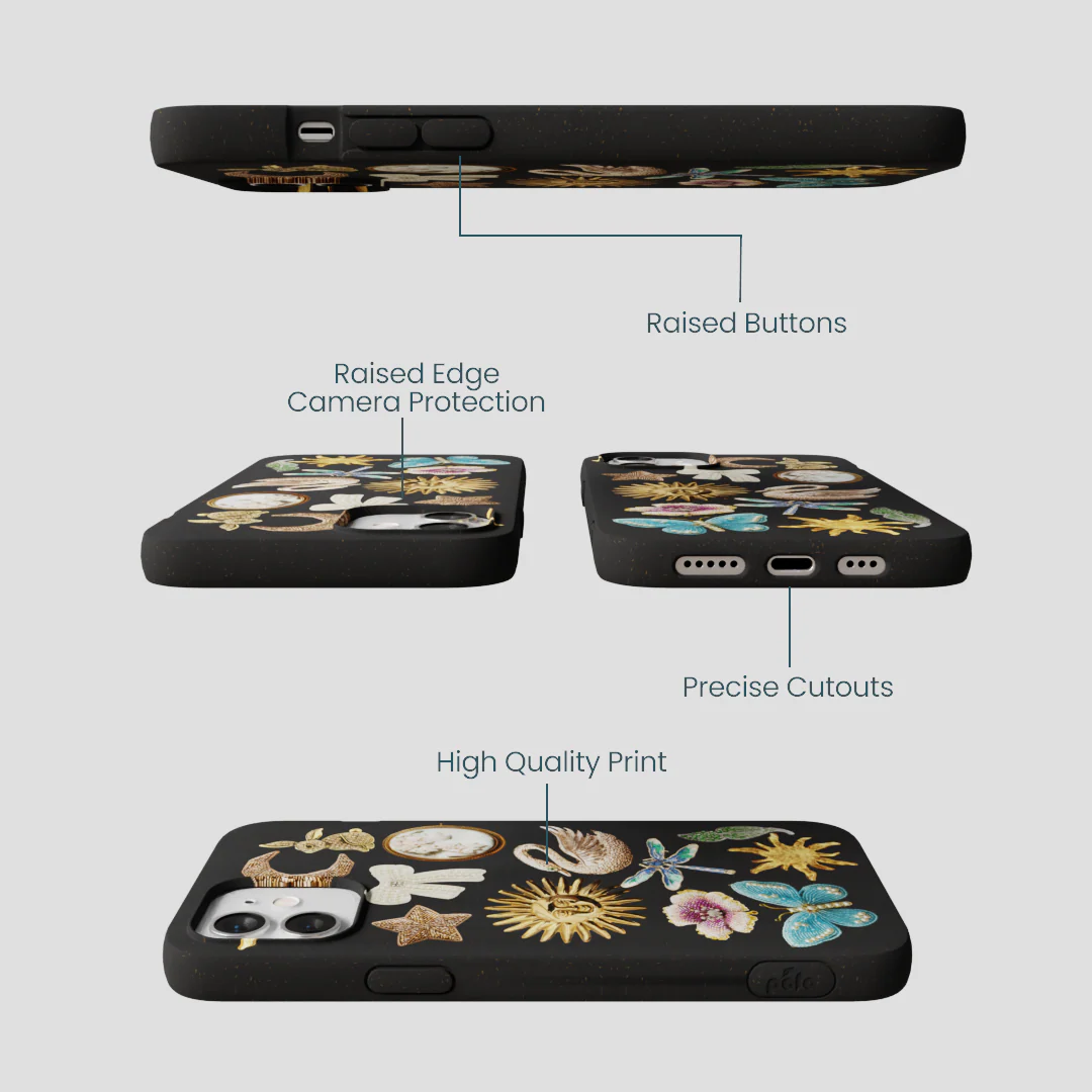 Black Heirloom Collage iPhone 12/ iPhone 12 Pro Case - Image 2