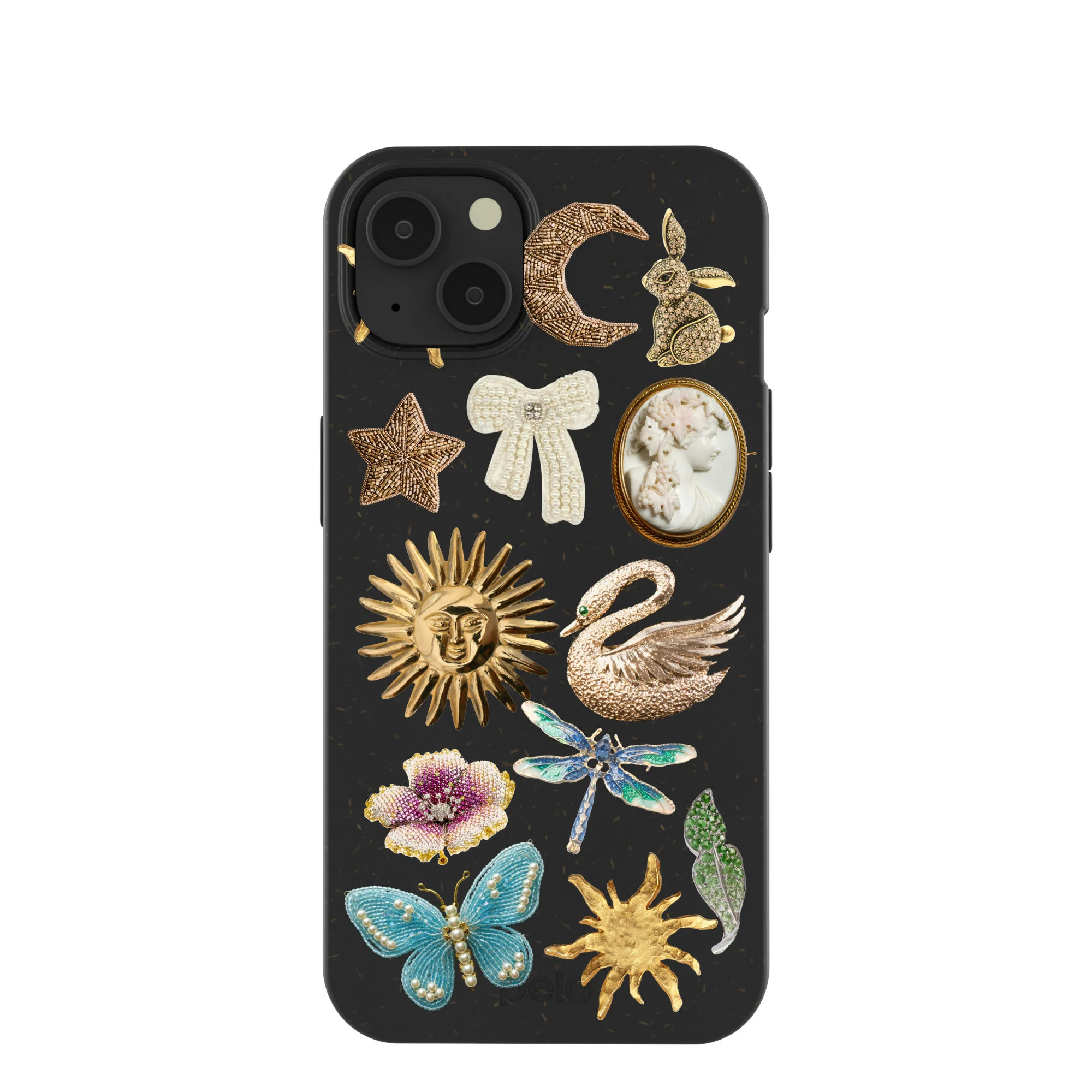 Black Heirloom Collage iPhone 13 Case