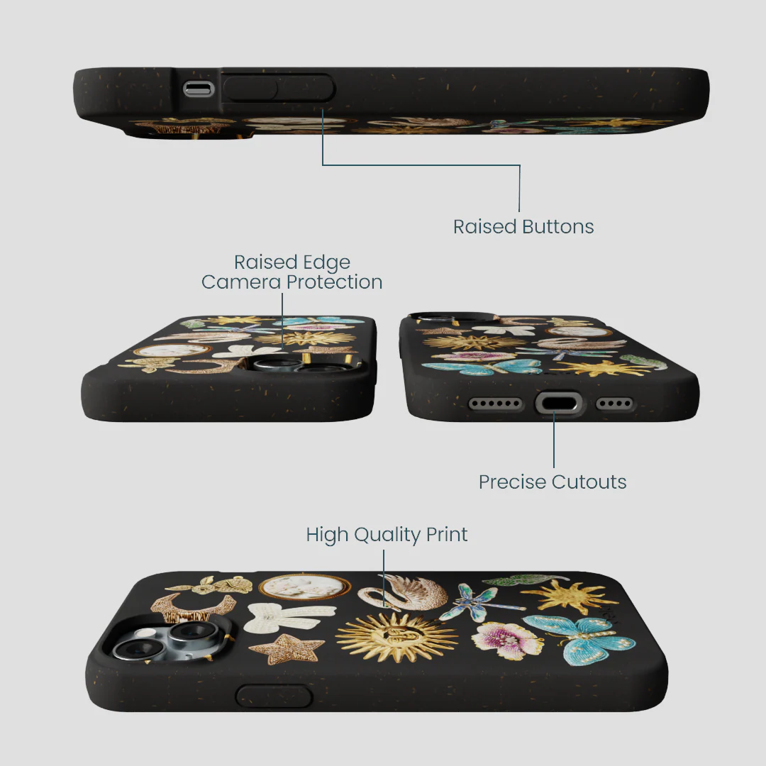 Black Heirloom Collage iPhone 14 Plus Case - Image 3