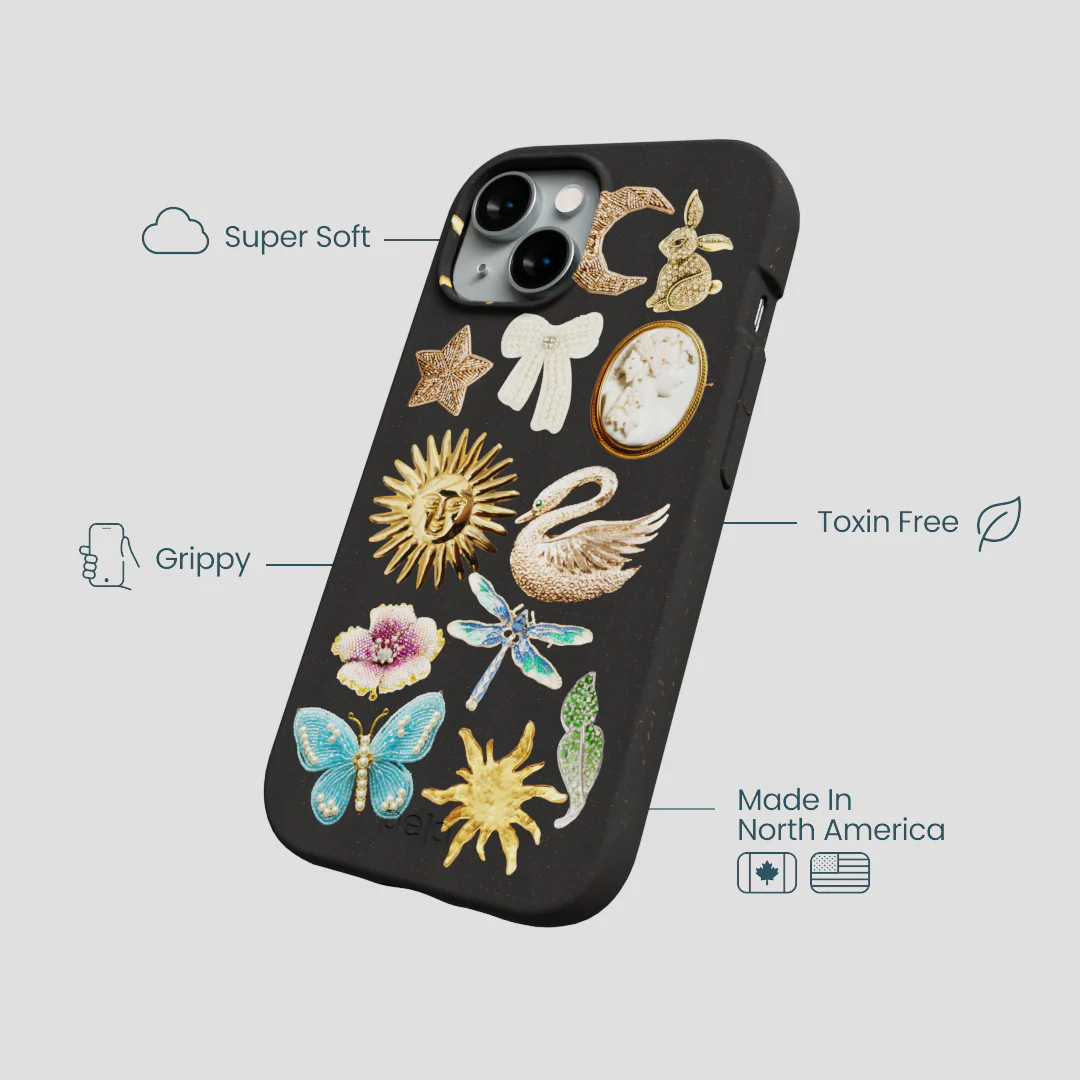 Black Heirloom Collage iPhone 15 Case - Image 4