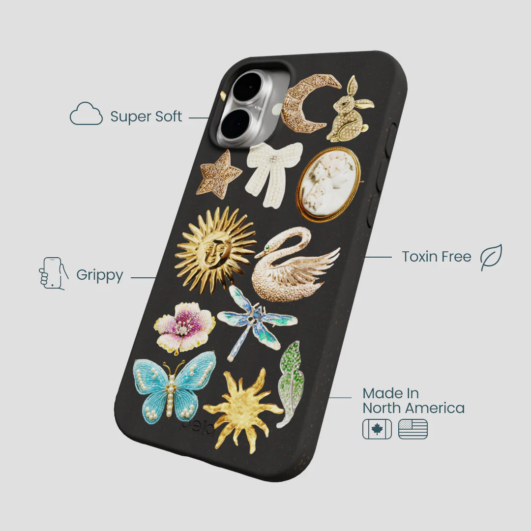 Black Heirloom Collage iPhone 16 Plus Case - Image 4
