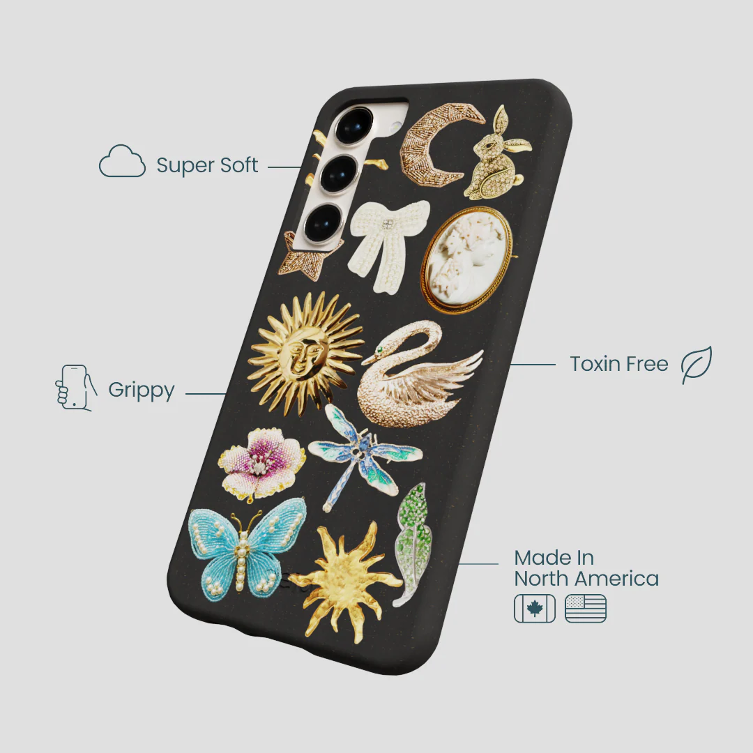 Black Heirloom Collage Samsung Galaxy S24+(Plus) Case - Image 4